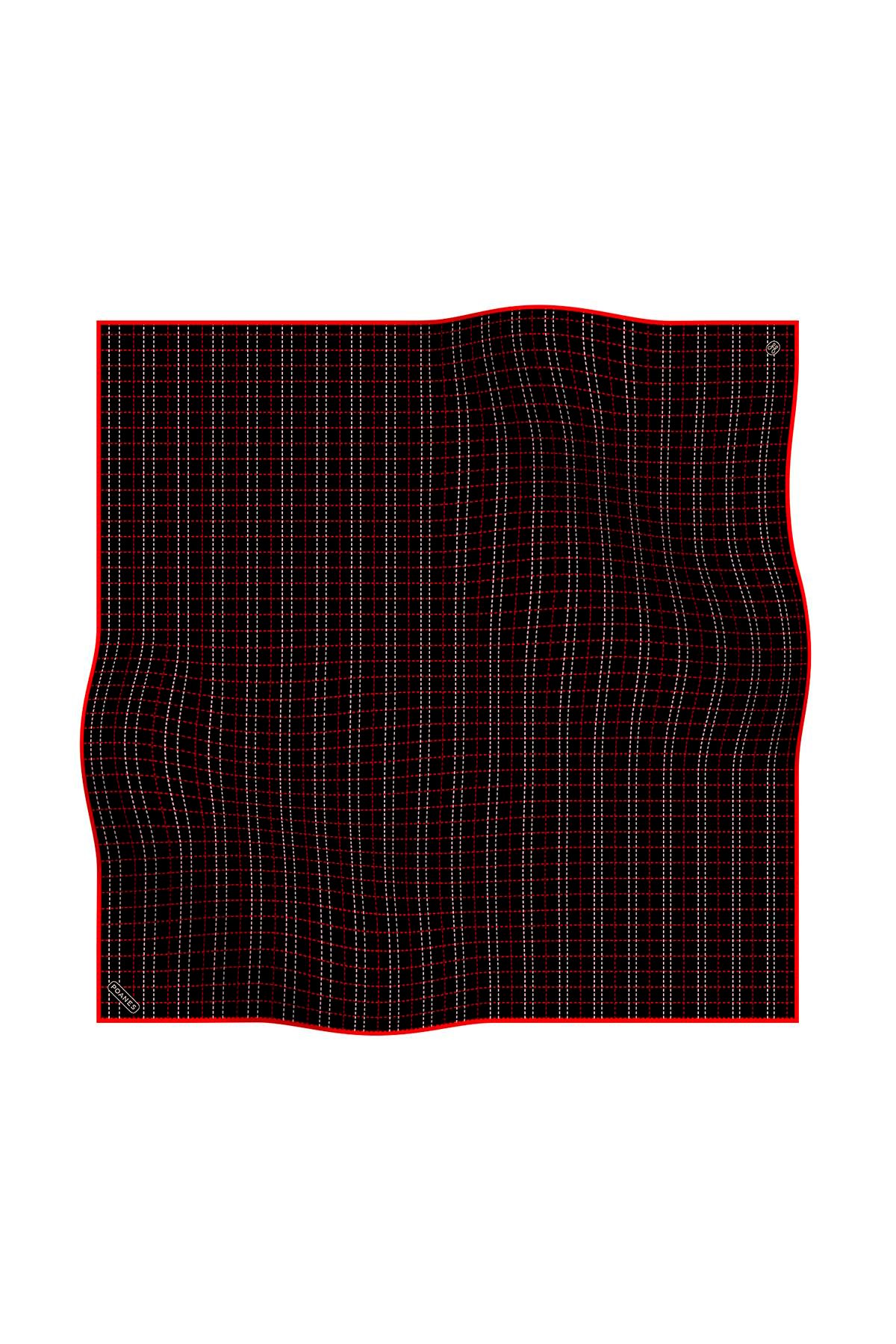 ÇİZGİ DESENLİ TWILL İPEK EŞARP
