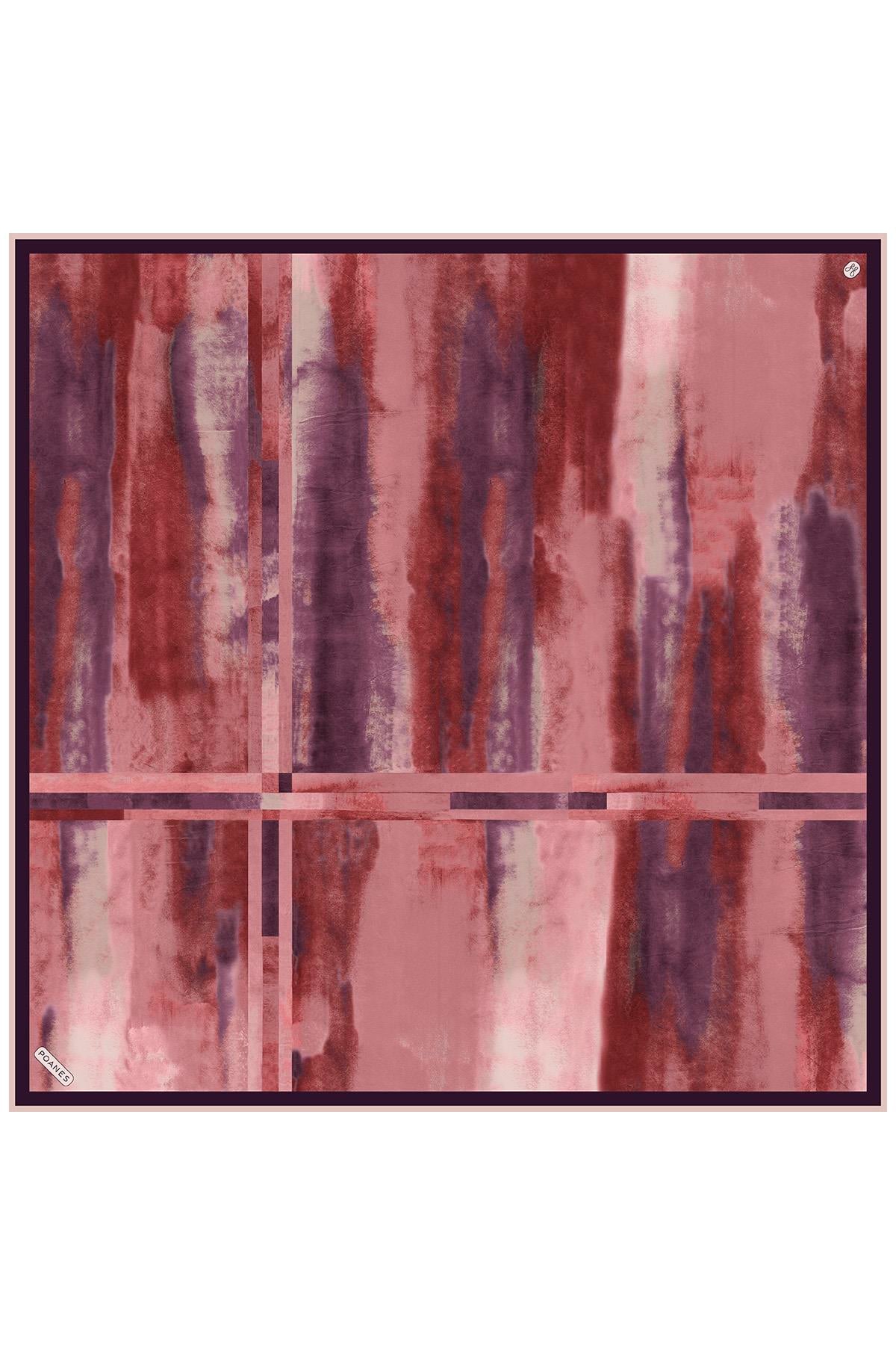 Karma Desenli Twill İpek Eşarp