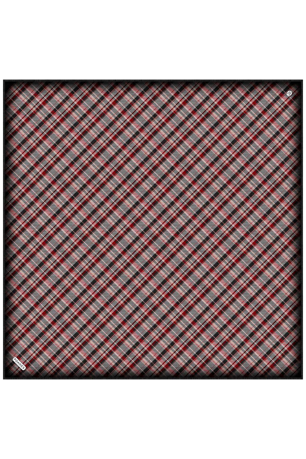 Mevsim Ekose Desenli Twill İpek Eşarp
