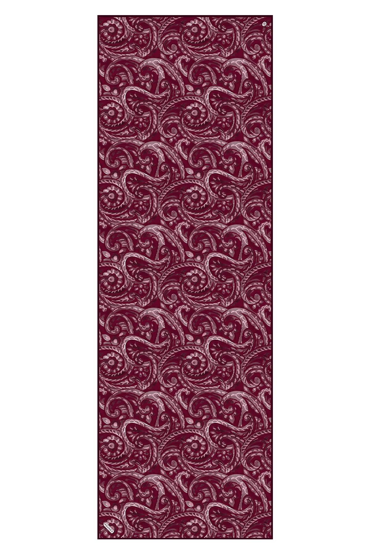 Paisley Dalgası Desenli Krep İpek Şal