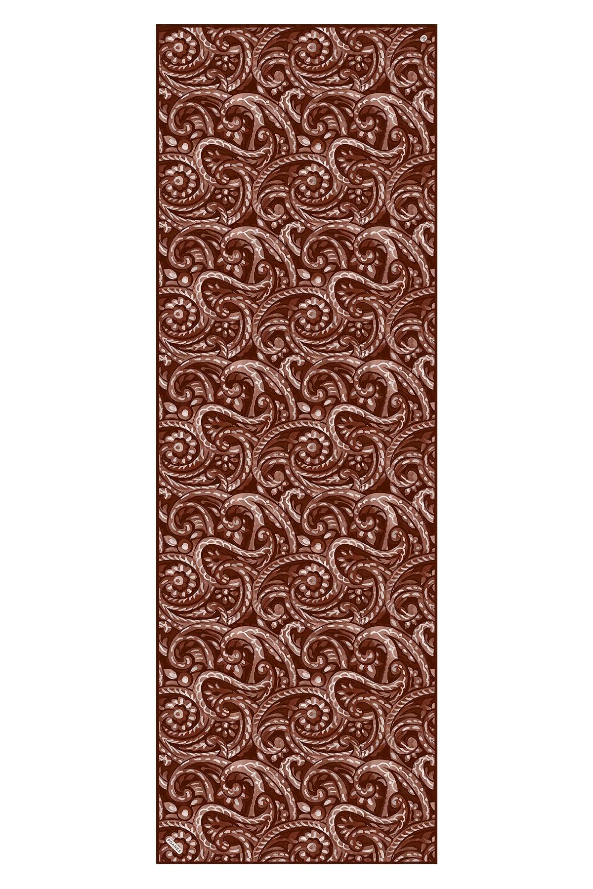 Paisley Dalgası Desenli Krep İpek Şal