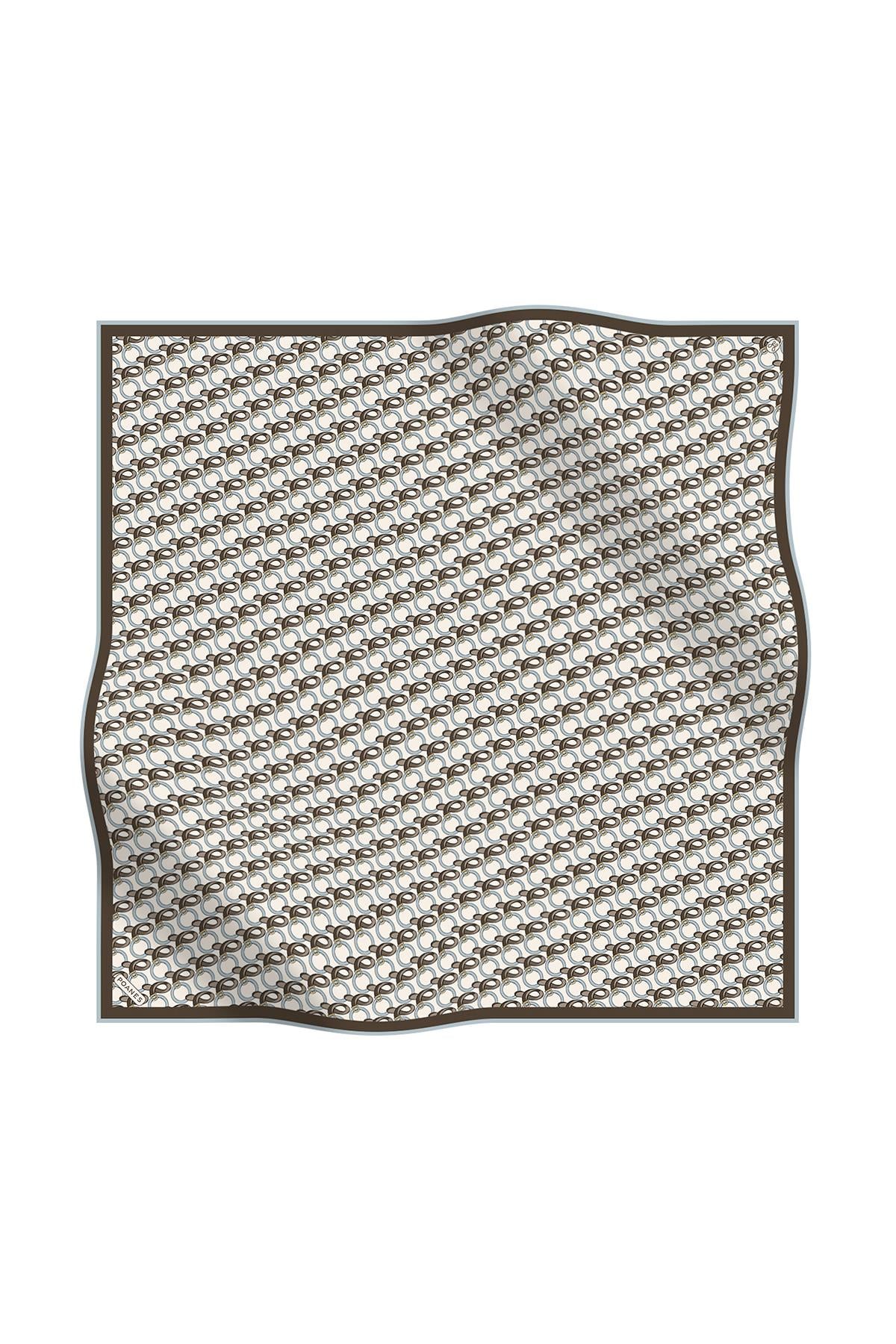 ROZET DESENLİ TWILL İPEK EŞARP