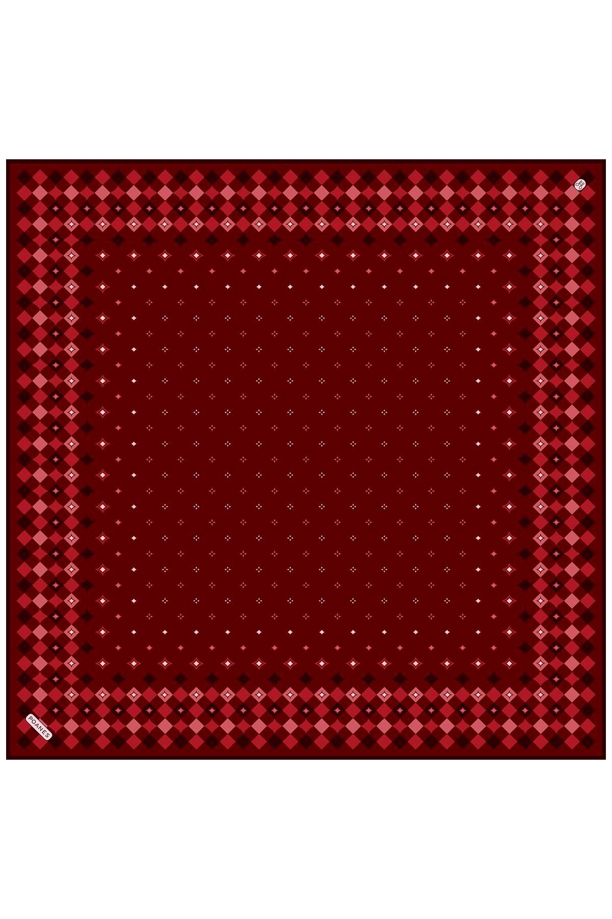 Yıldız Desenli Twill İpek Eşarp