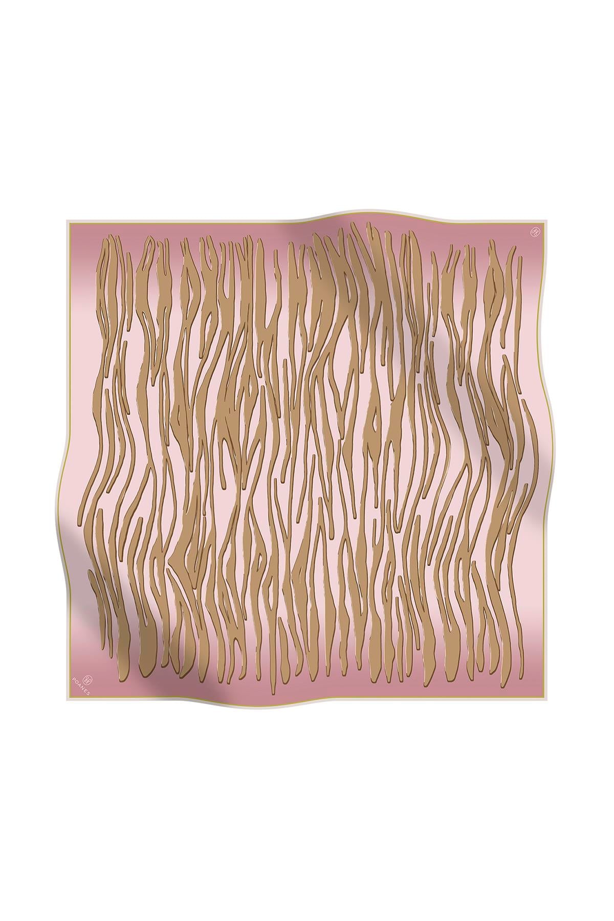 ZEBRA DESENLİ TWILL İPEK EŞARP