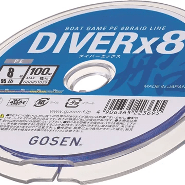 Gosen Diver Bot Game PE 8 Örgü Çıkrık İpi 100mt Multi Color