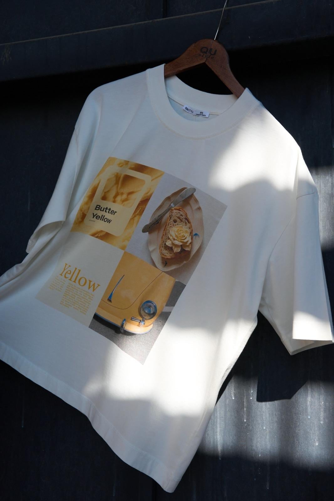 Butter Yellow %100 Pamuklu Tshirt