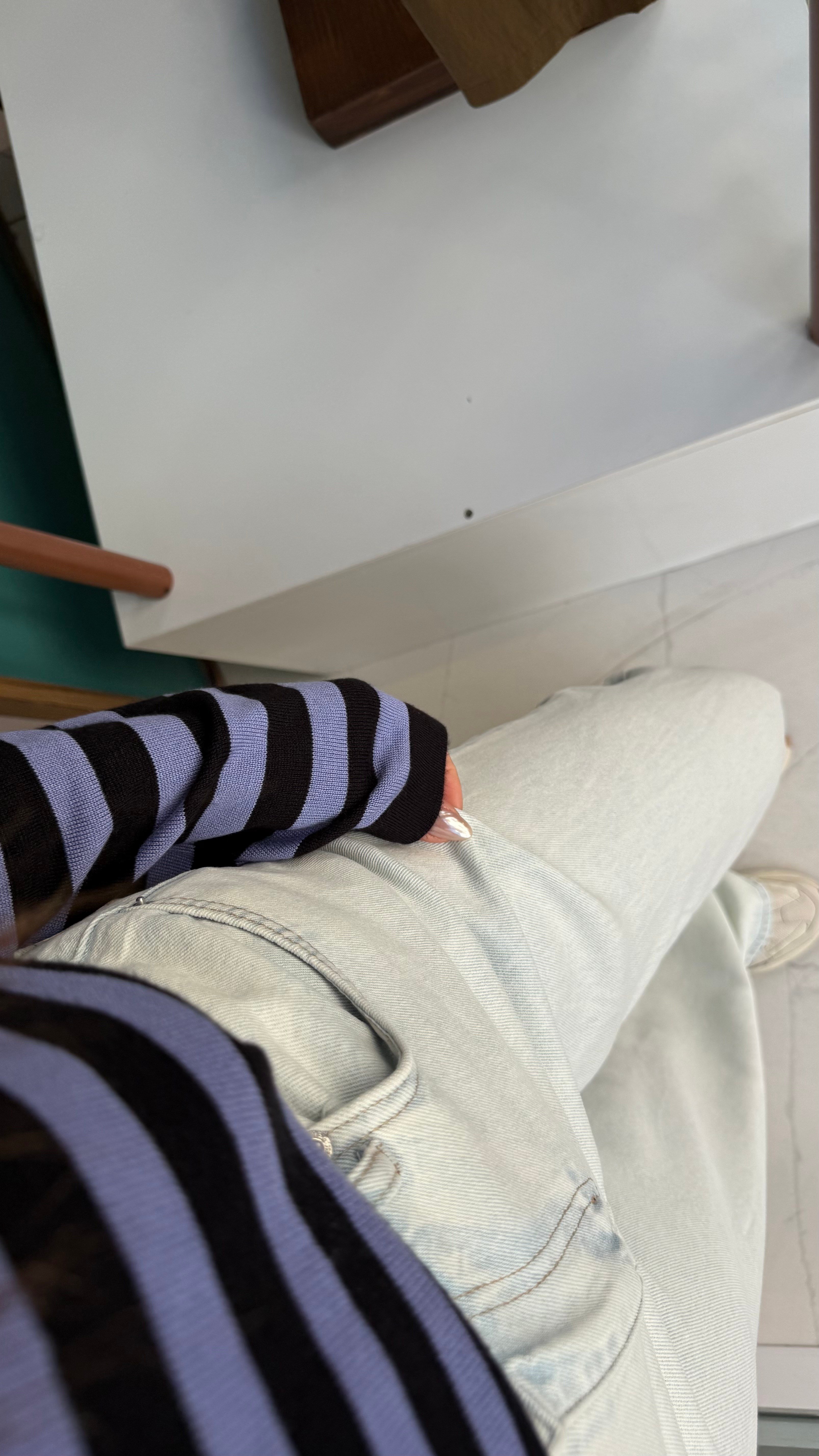Çizgili Salaş Triko Bluz