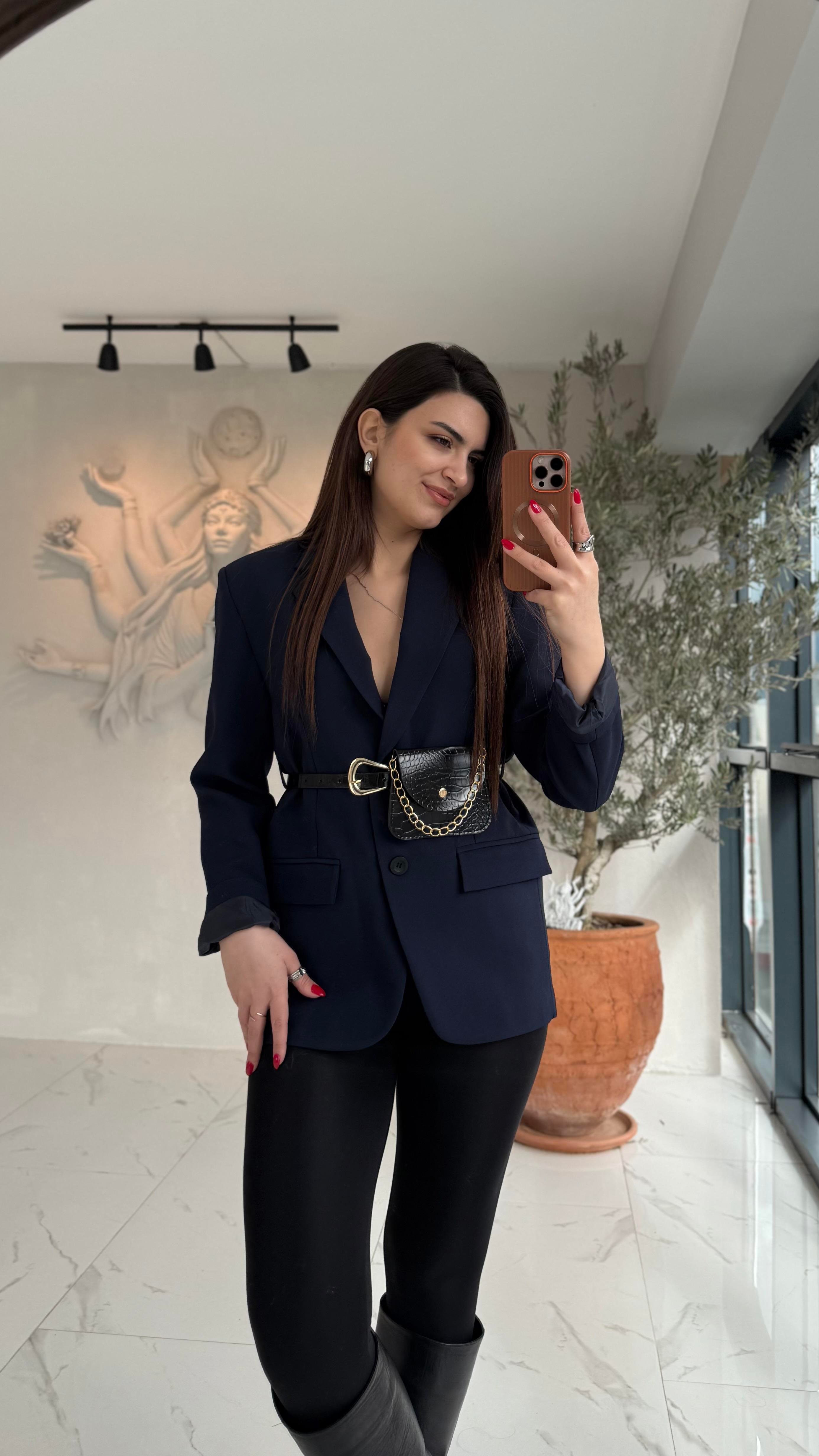 Kemerli Premium Blazer Ceket