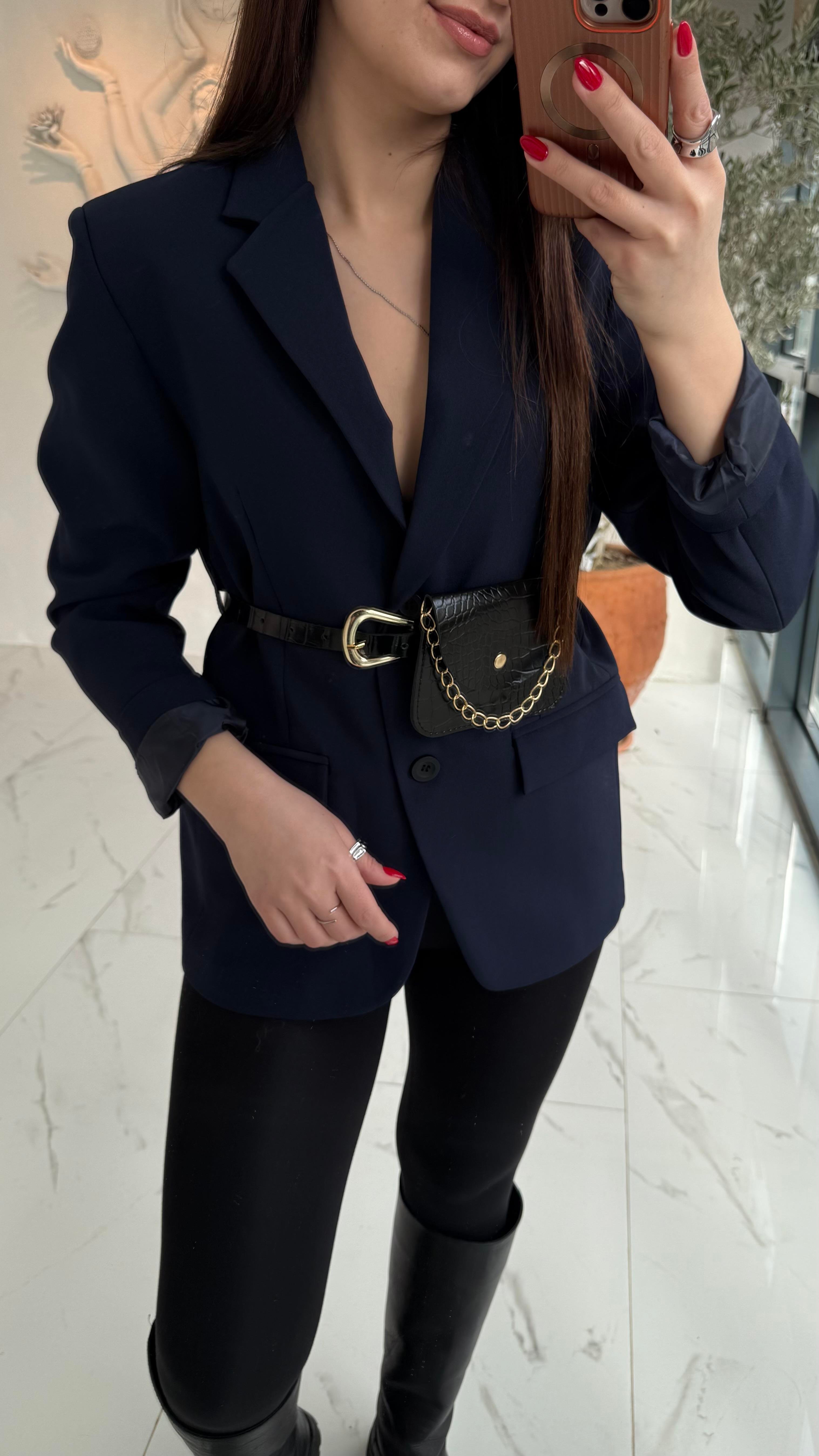Kemerli Premium Blazer Ceket