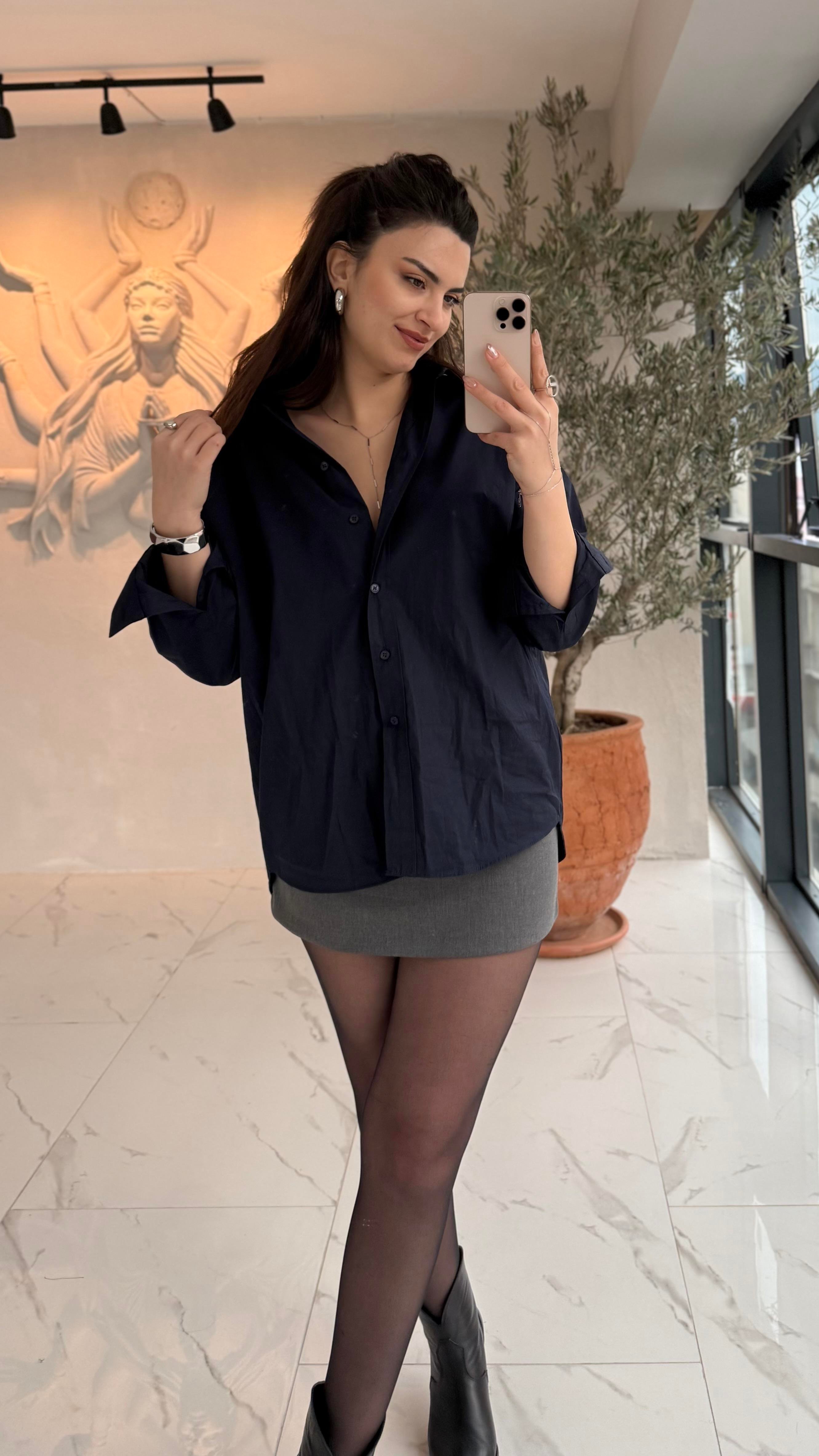 Oversize Poplin Gömlek