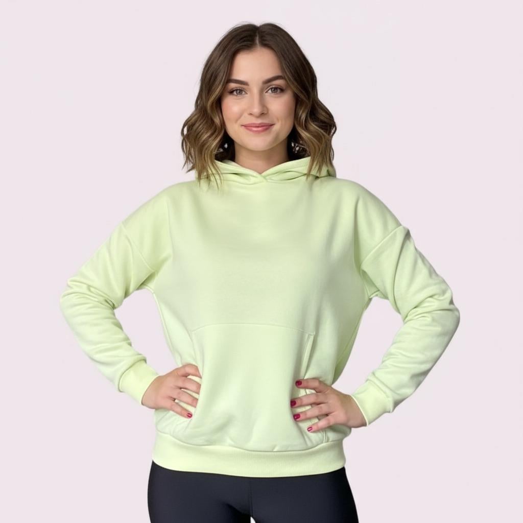 Merlot-Oversize Kanguru Cepli Kapüşonlu Sweatshirt-Sweatshirt