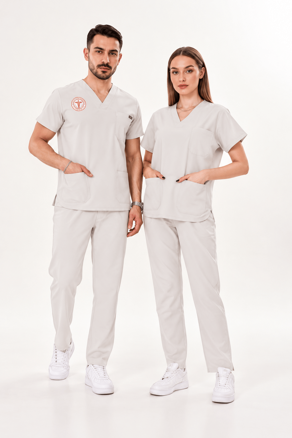 EKRU KADIN SCRUBS TAKIM