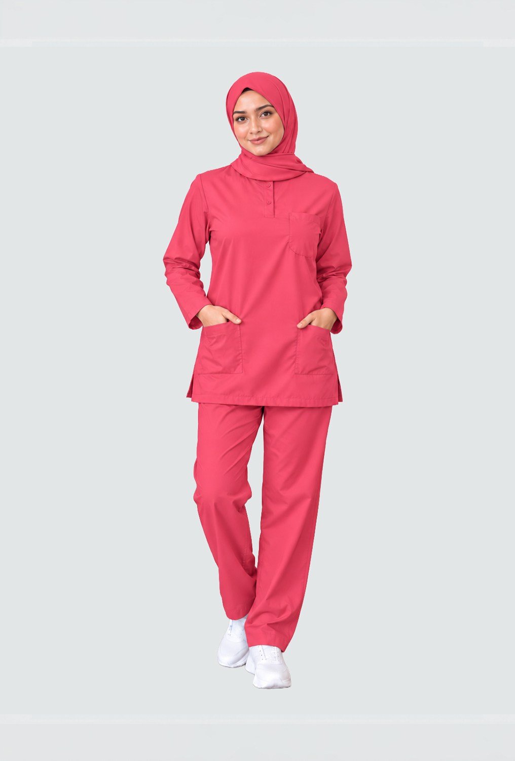 GÜLKURUSU TESETTÜR KADIN SCRUBS TAKIM