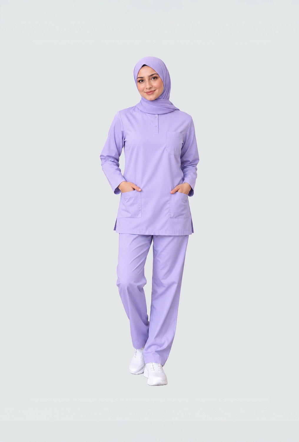 LİLA TESETTÜR KADIN SCRUBS TAKIM