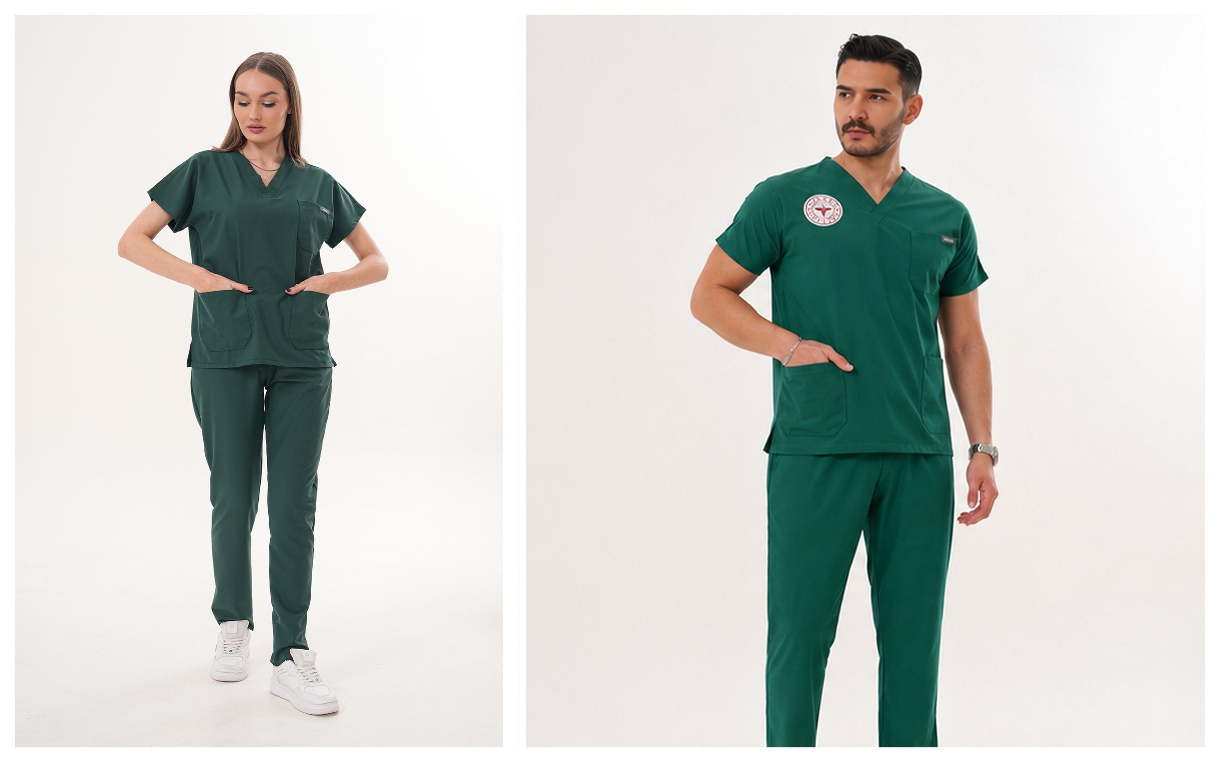 ORMAN YEŞİLİ KADIN SCRUBS TAKIM