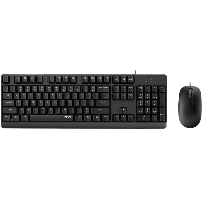 RAPOO 13386 X130Pro Kablolu USB TR Klavye Mouse Set Siyah