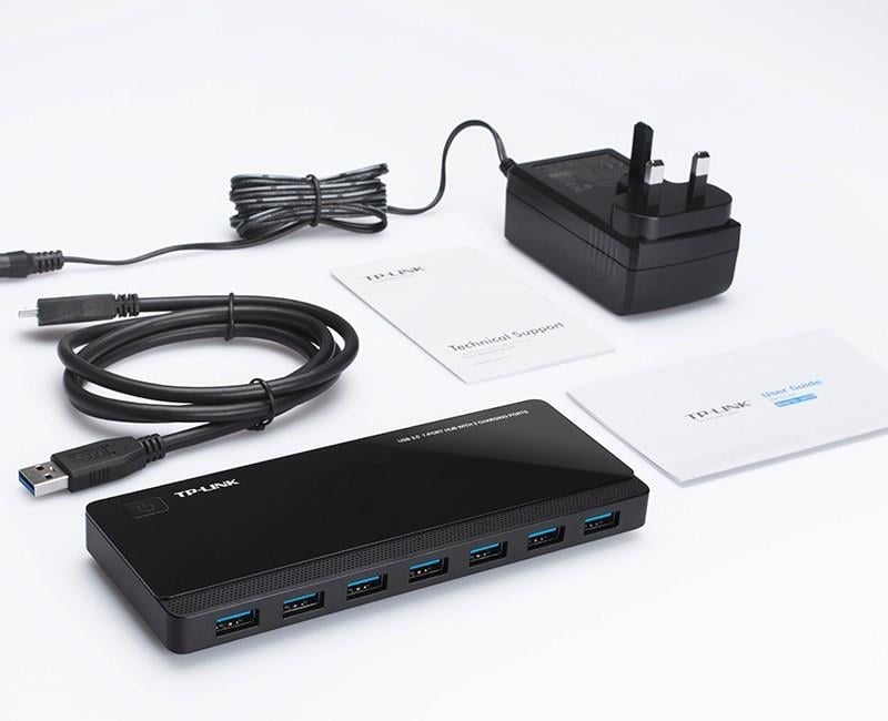 TP-Link UH720 2xŞarj Portlu 7xUSB-Portlu