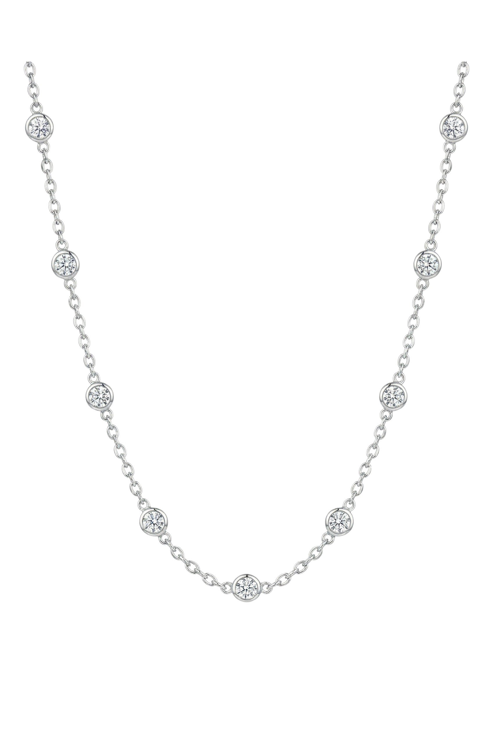 Zirkon Taşlı Tiffany Gümüş Kolye
