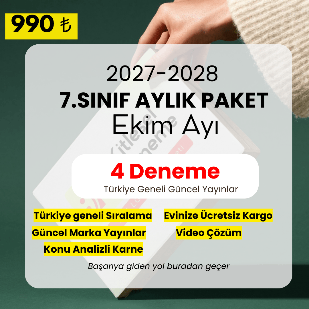 2027 - 7.Sınıf Ekim Ayı Aylık Paket