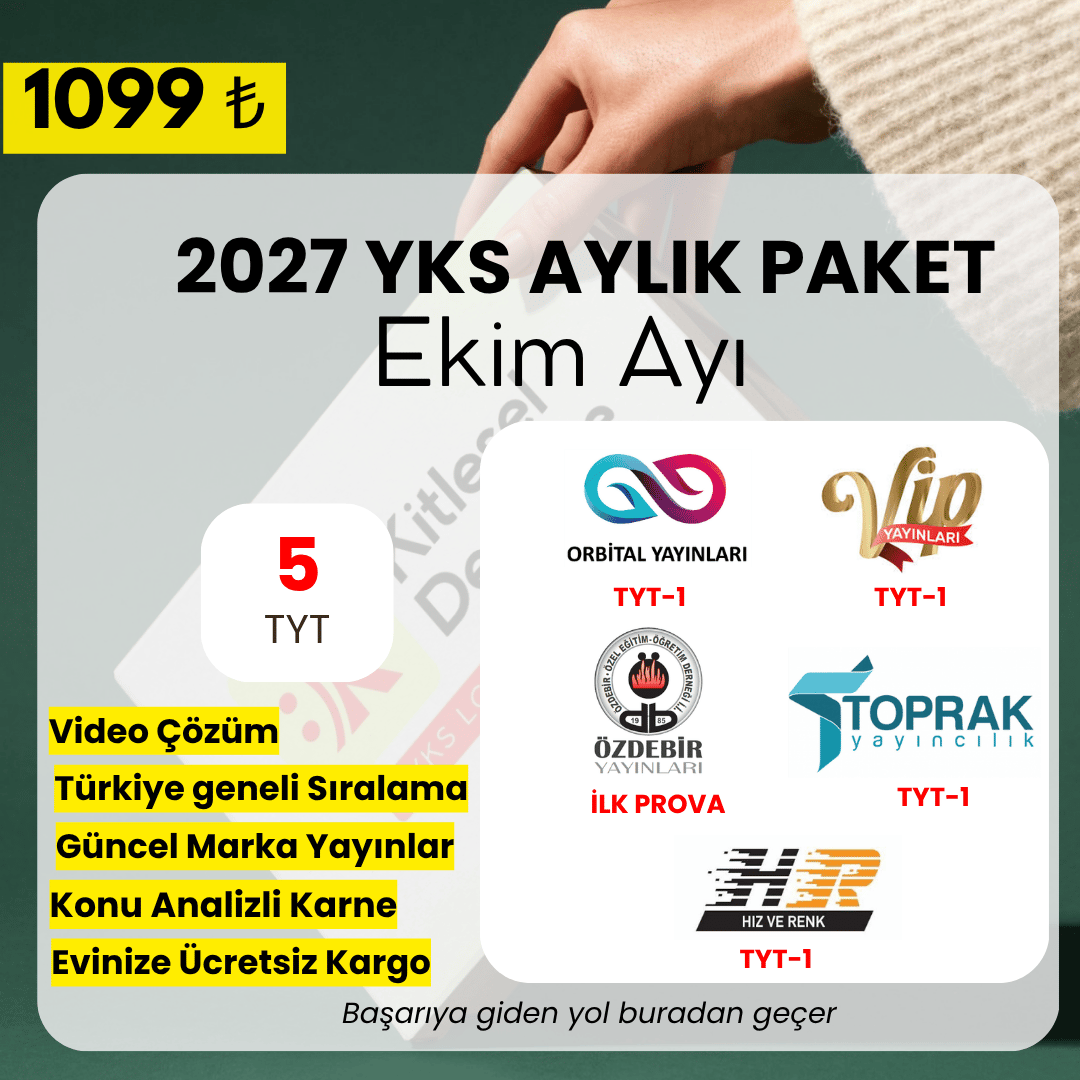 2027 YKS EKİM AYI AYLIK PAKET
