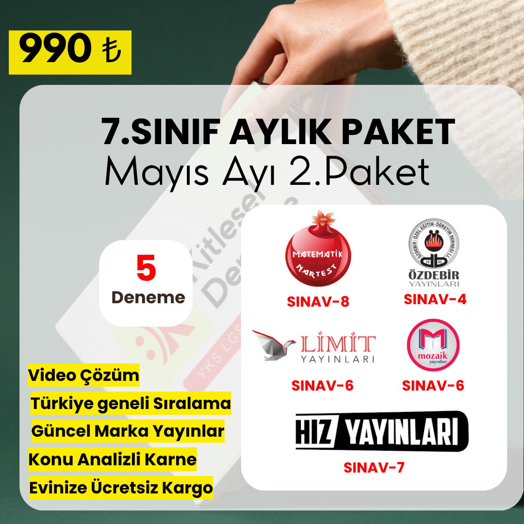 7.SINIF MAYIS AYI-2 AYLIK PAKET