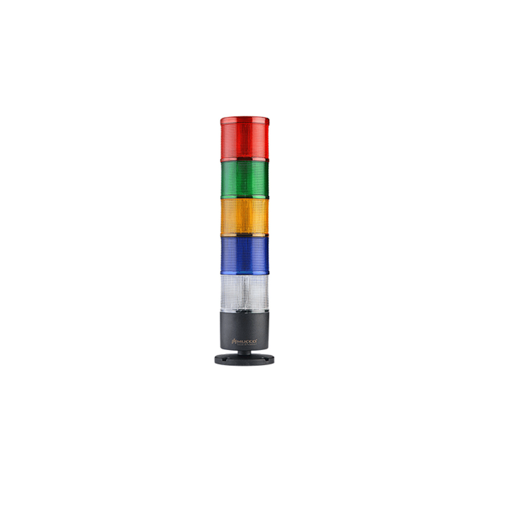5 Katlı Sabit Buzzer ışıklı Kolon 12-24V AC/DC SNT-7013-SB5