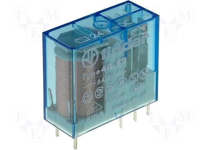 Finder 40.52.9.024.0000 Serisi 24V DC 2CO 8a Minyatür Pcb Röle