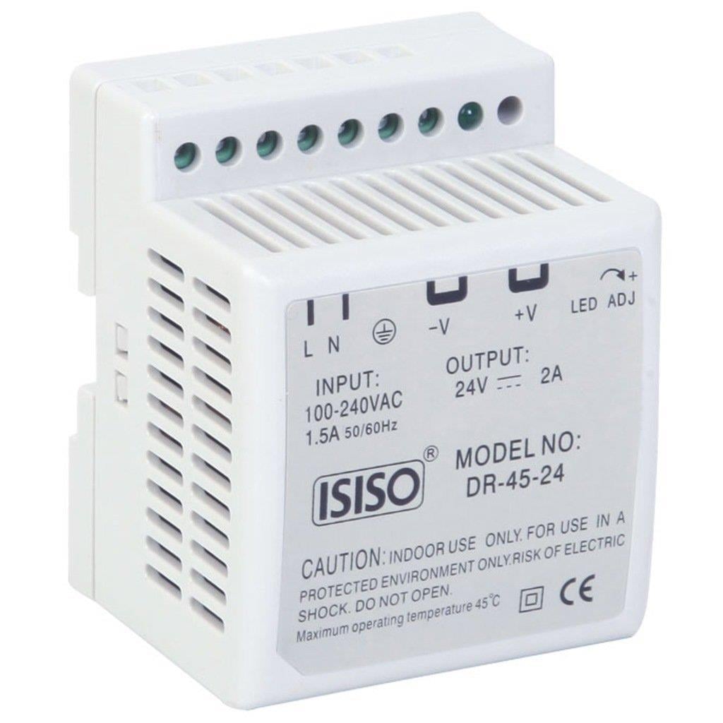 ISISO 45w 24v DC 2.0a Raya Montajlı Güç Kaynağı