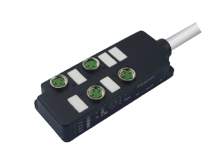 M8 3 Pin 4 Port PNP 3 Metre Kablolu Junction Box - M8-A3-4K3P-3.0PVC/GY