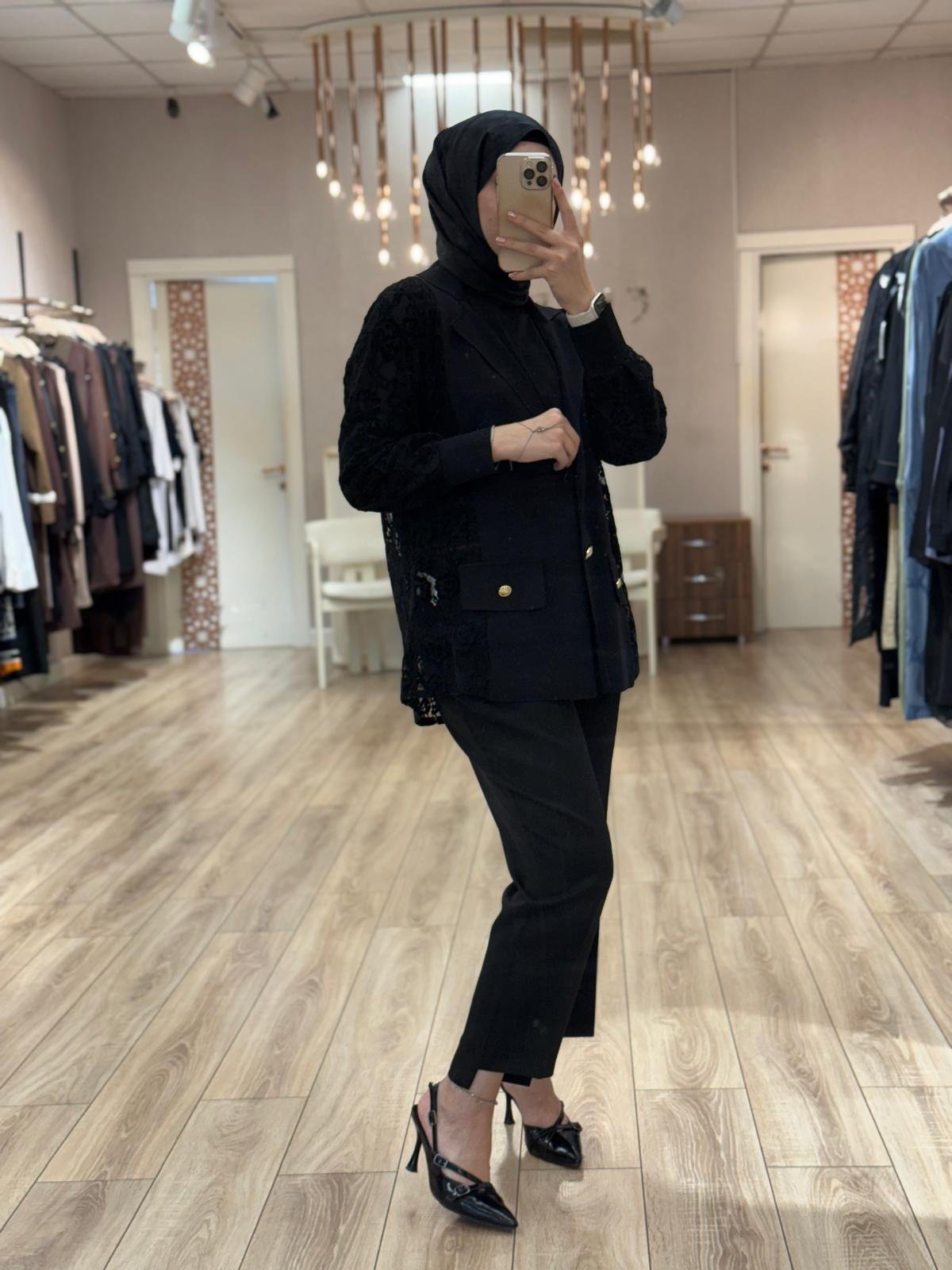 Ghisa Dantel Kumaş Ceket 