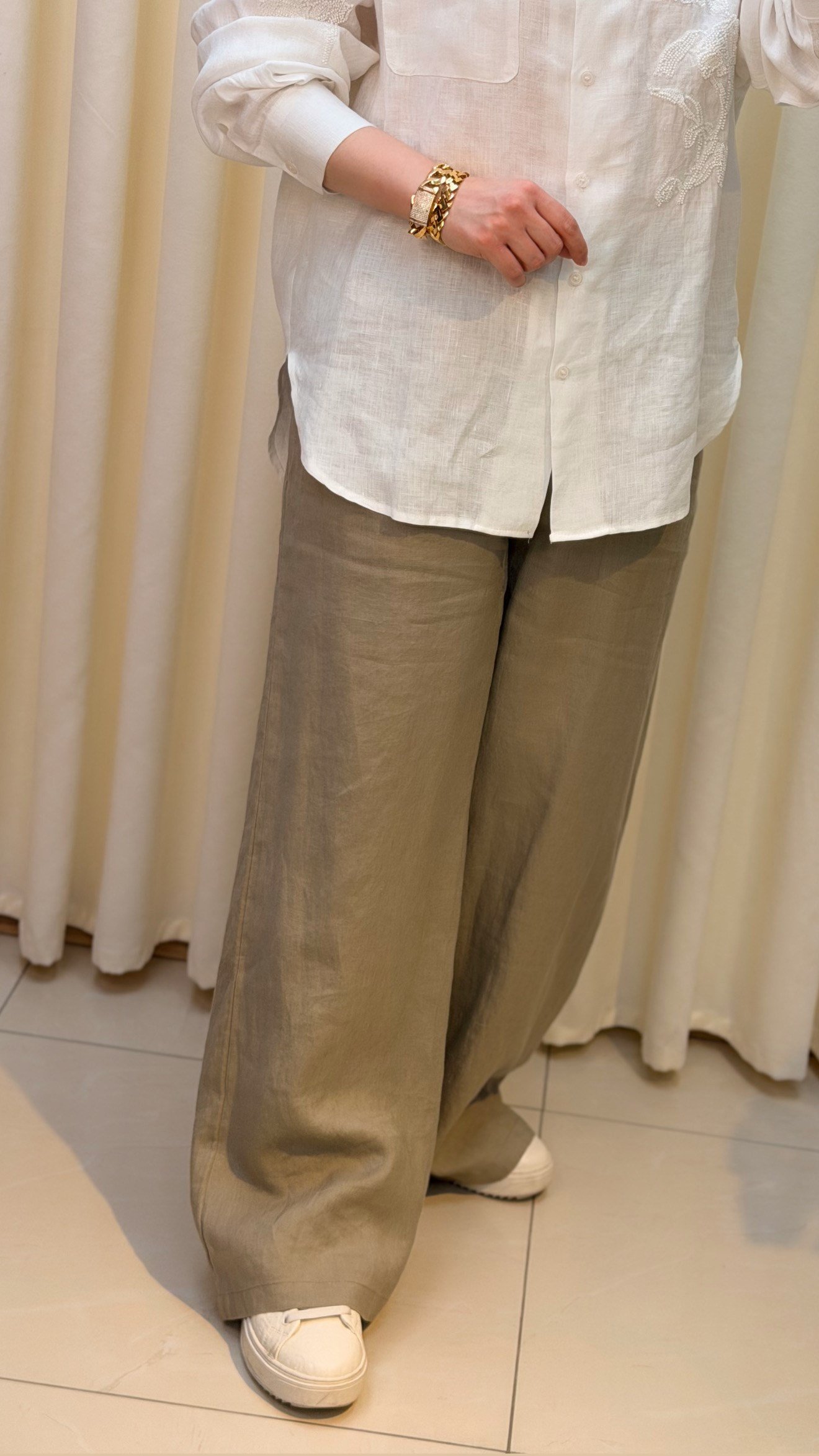 FUAT GÜRŞEN KETEN PANTALON 5435 AÇIK HAKİ