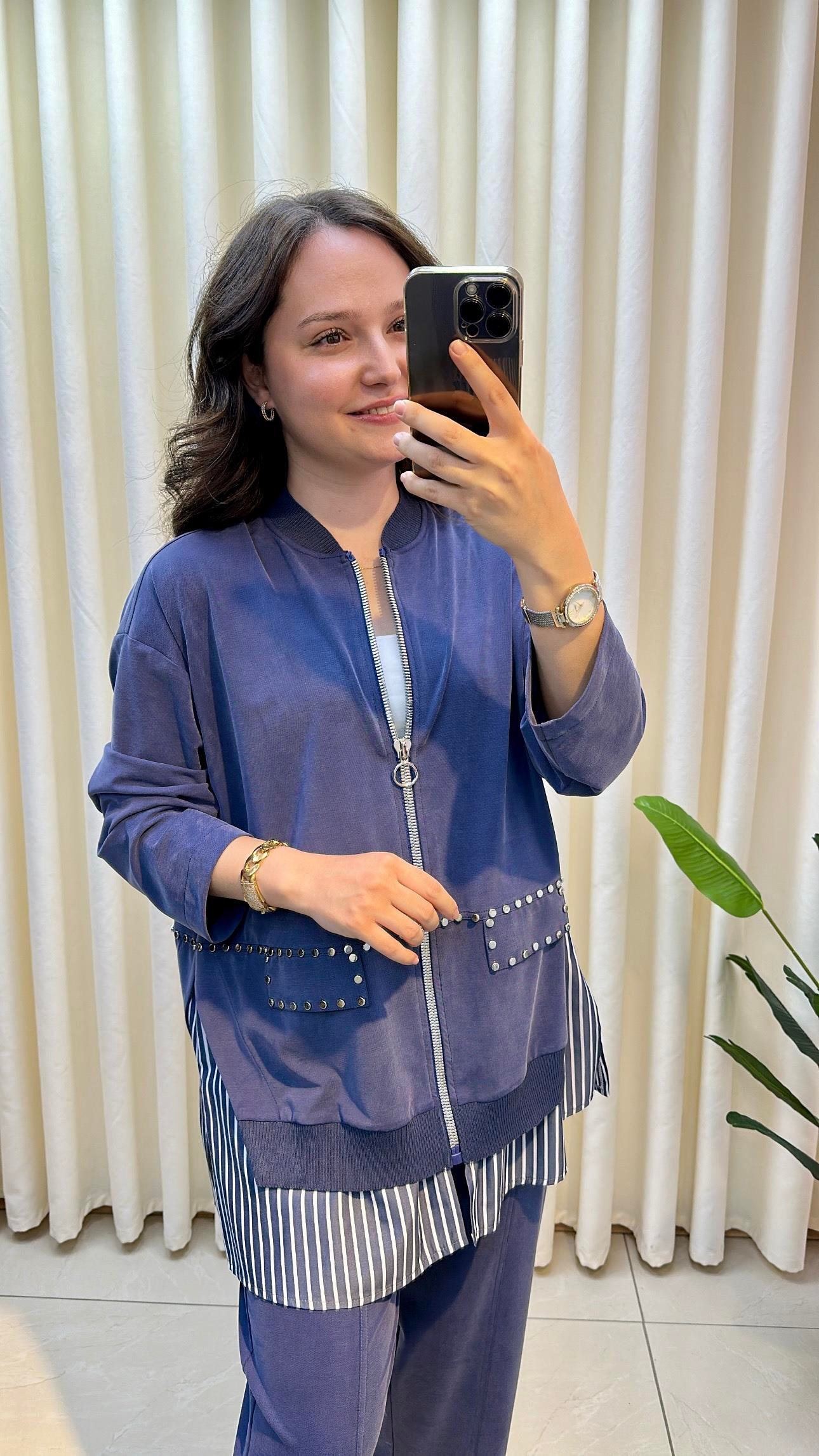 GHİSA ZIMBA DETAYLI PANTALONLU TAKIM  4066