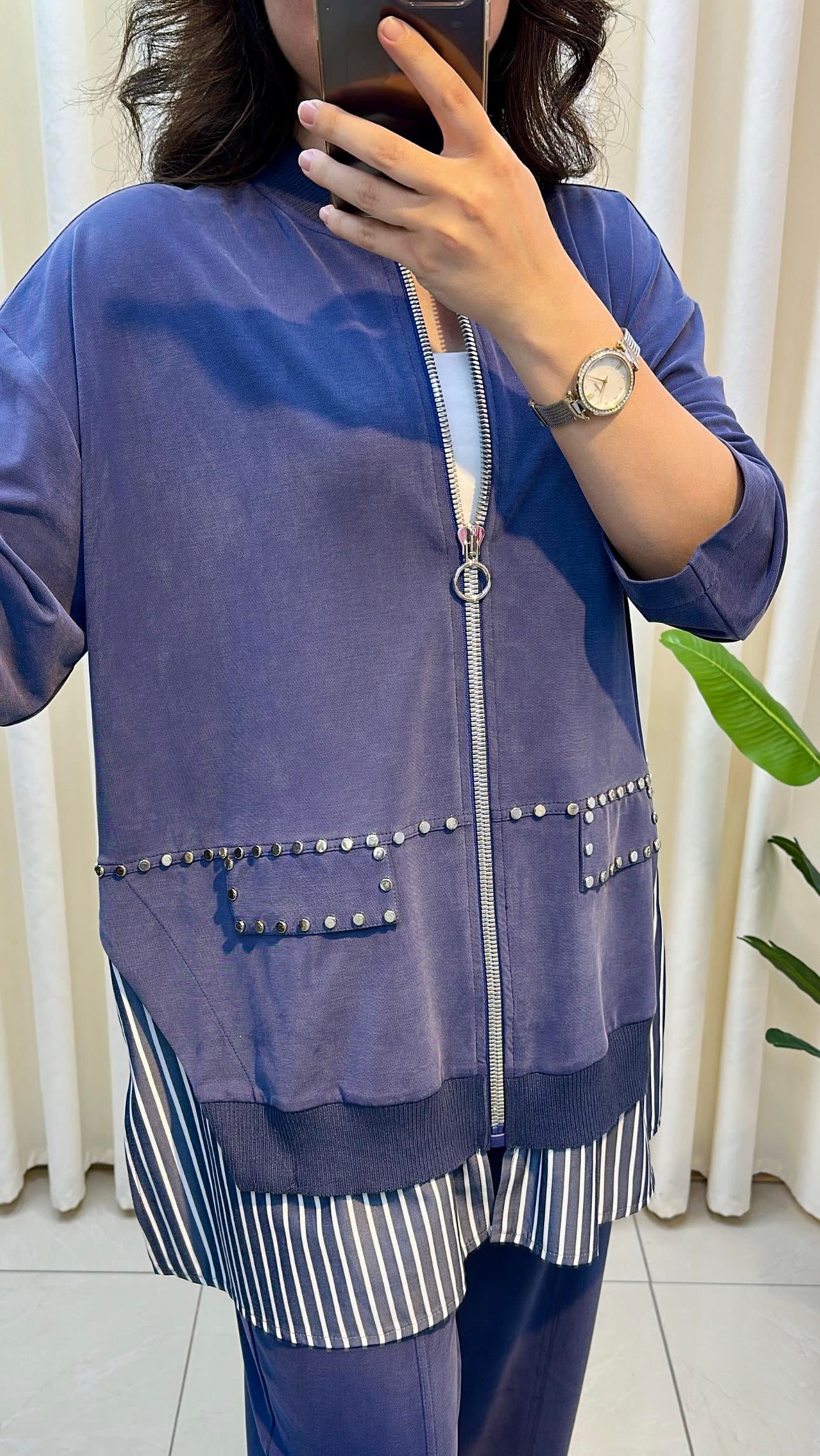 GHİSA ZIMBA DETAYLI PANTALONLU TAKIM  4066