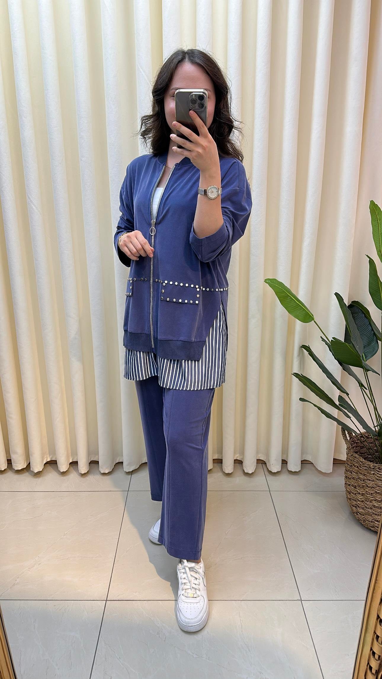 GHİSA ZIMBA DETAYLI PANTALONLU TAKIM  4066