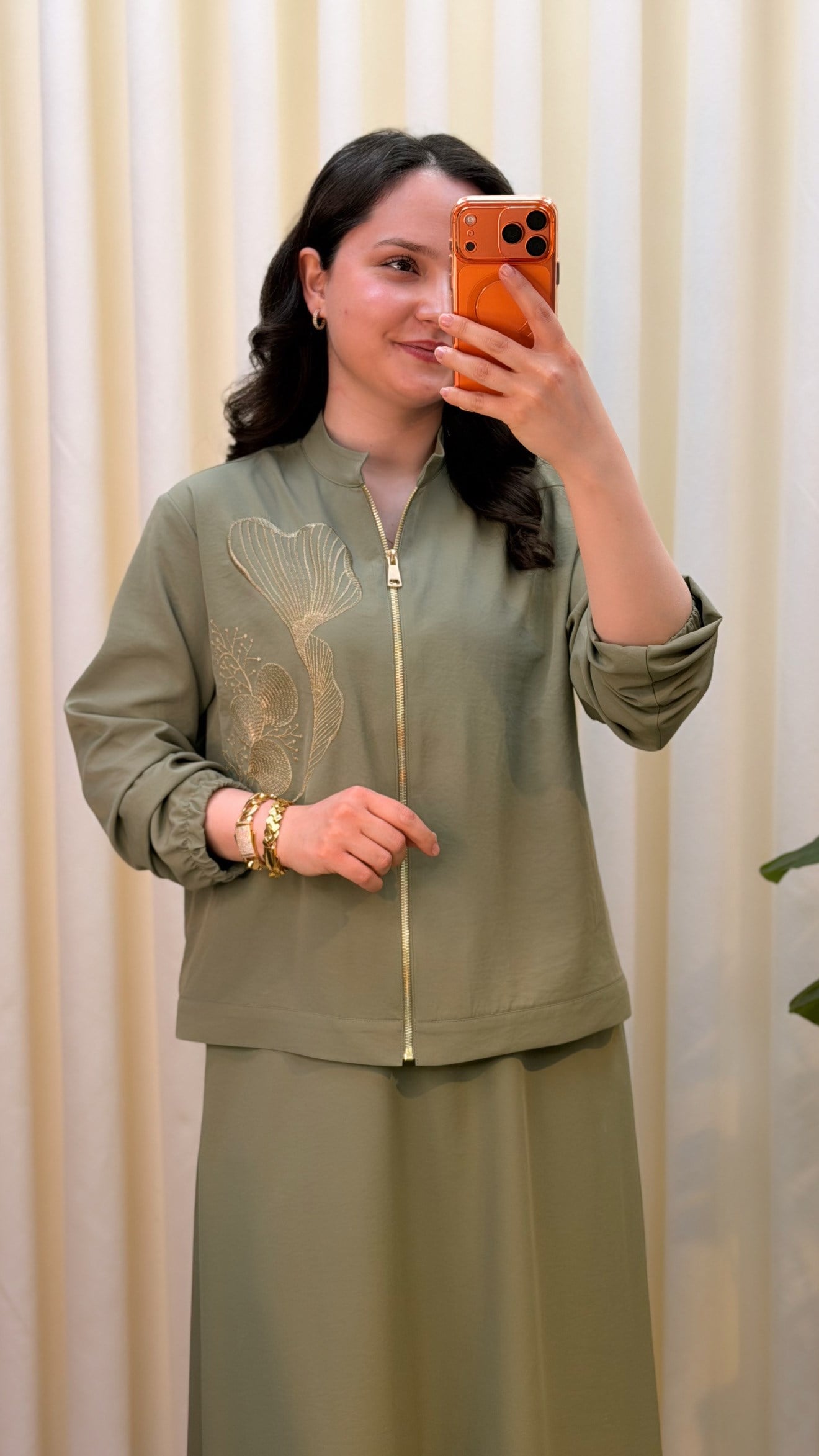 LİSA NAKIŞLI ETEKLİ TAKIM 7214 YEŞİL