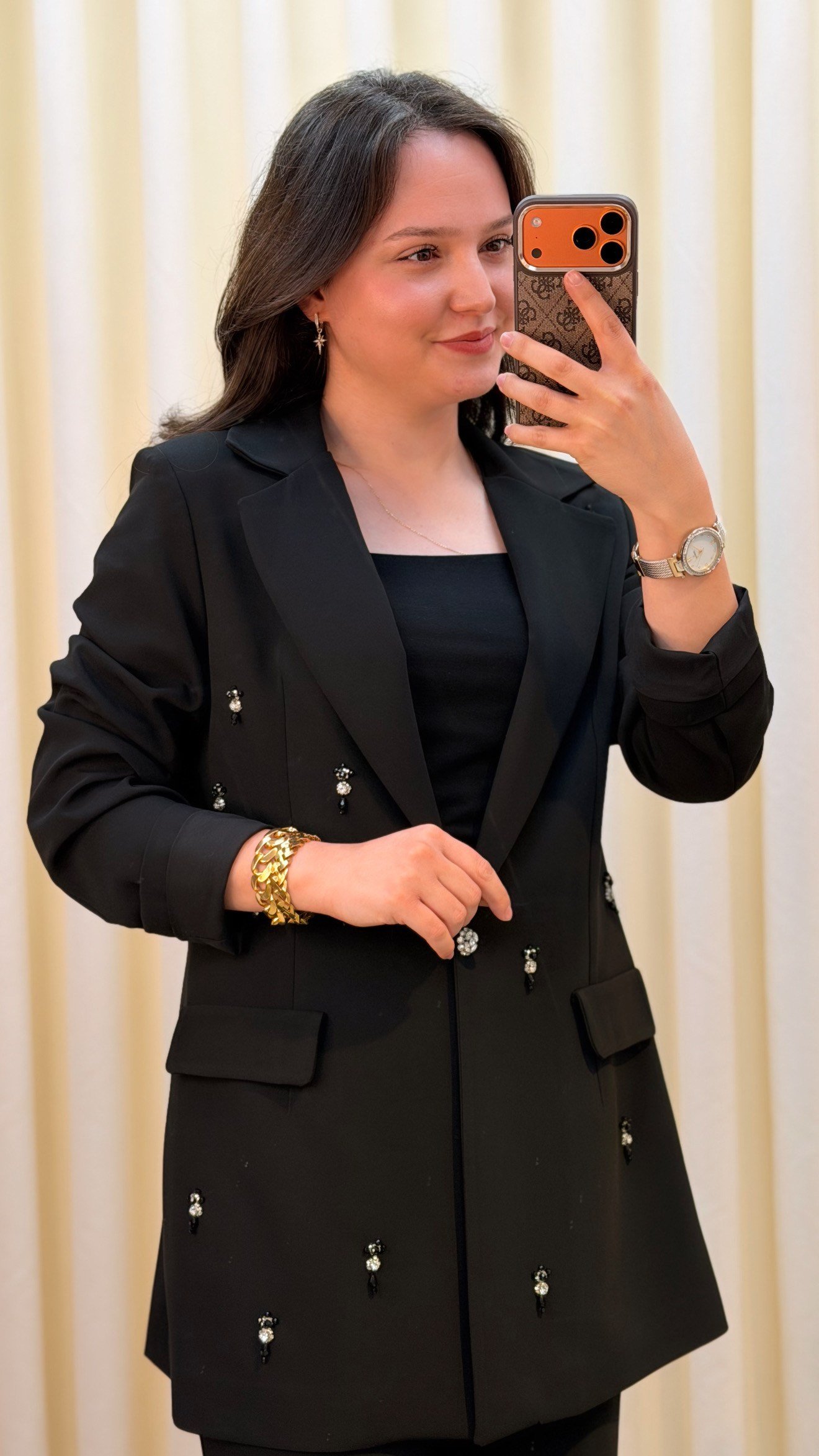 LİSA PANTALONLU TAŞ DETAYLI TAKIM 7061 SİYAH