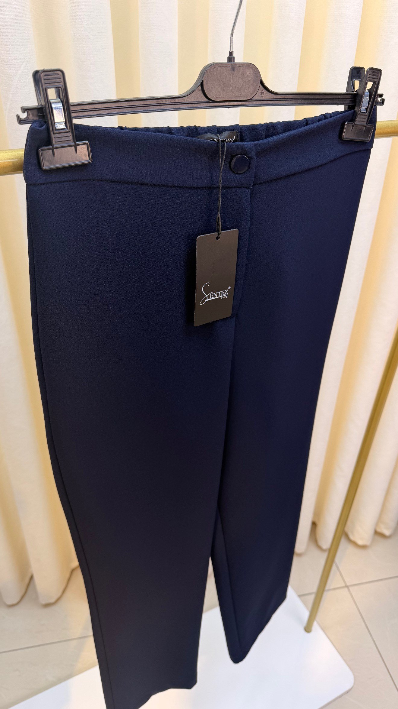 SENTEZ ARKASI LASTİKLİ TEK DÜĞME PANT. 5405 LACİVERT
