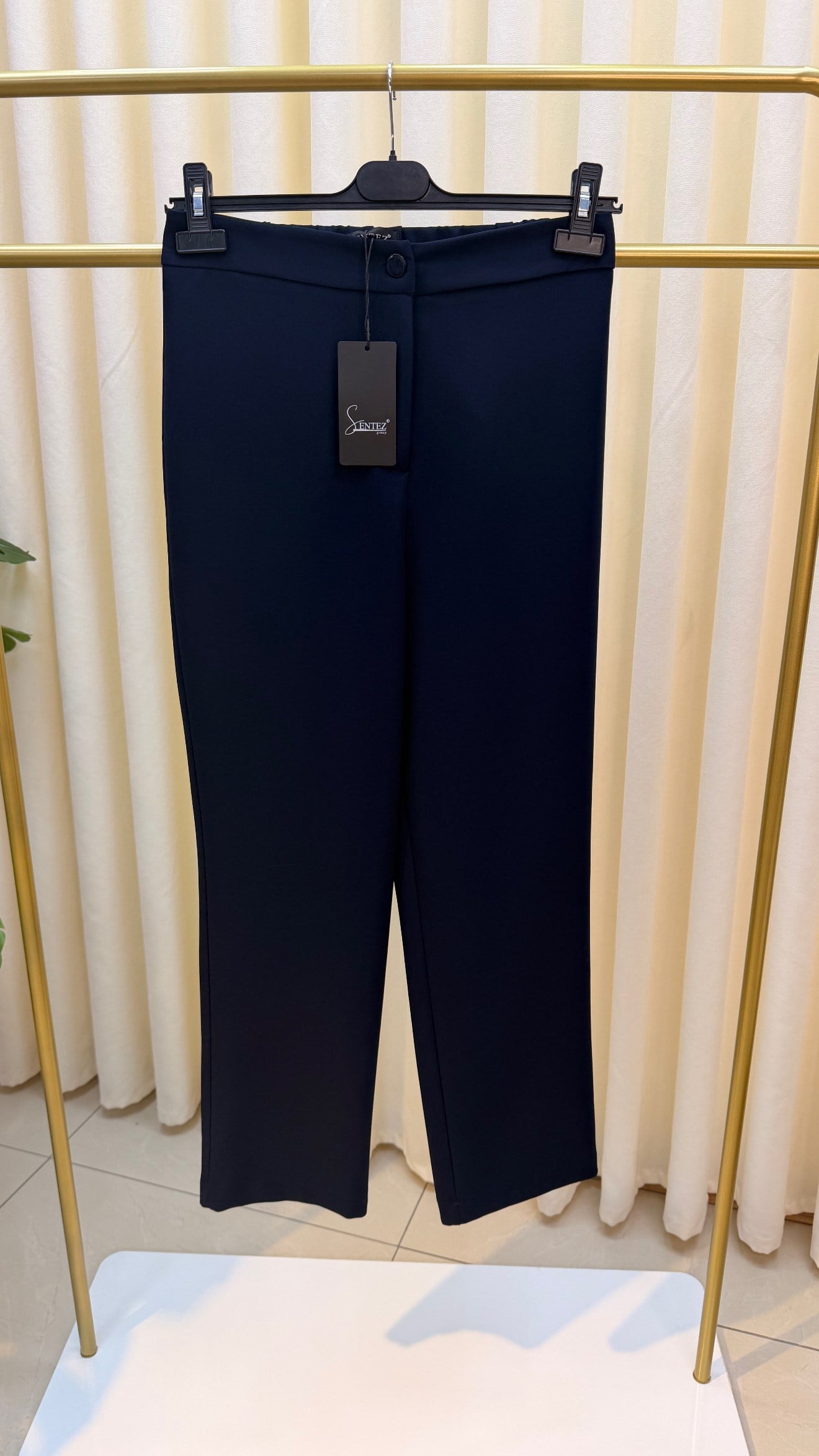 SENTEZ ARKASI LASTİKLİ TEK DÜĞME PANT. 5405 LACİVERT