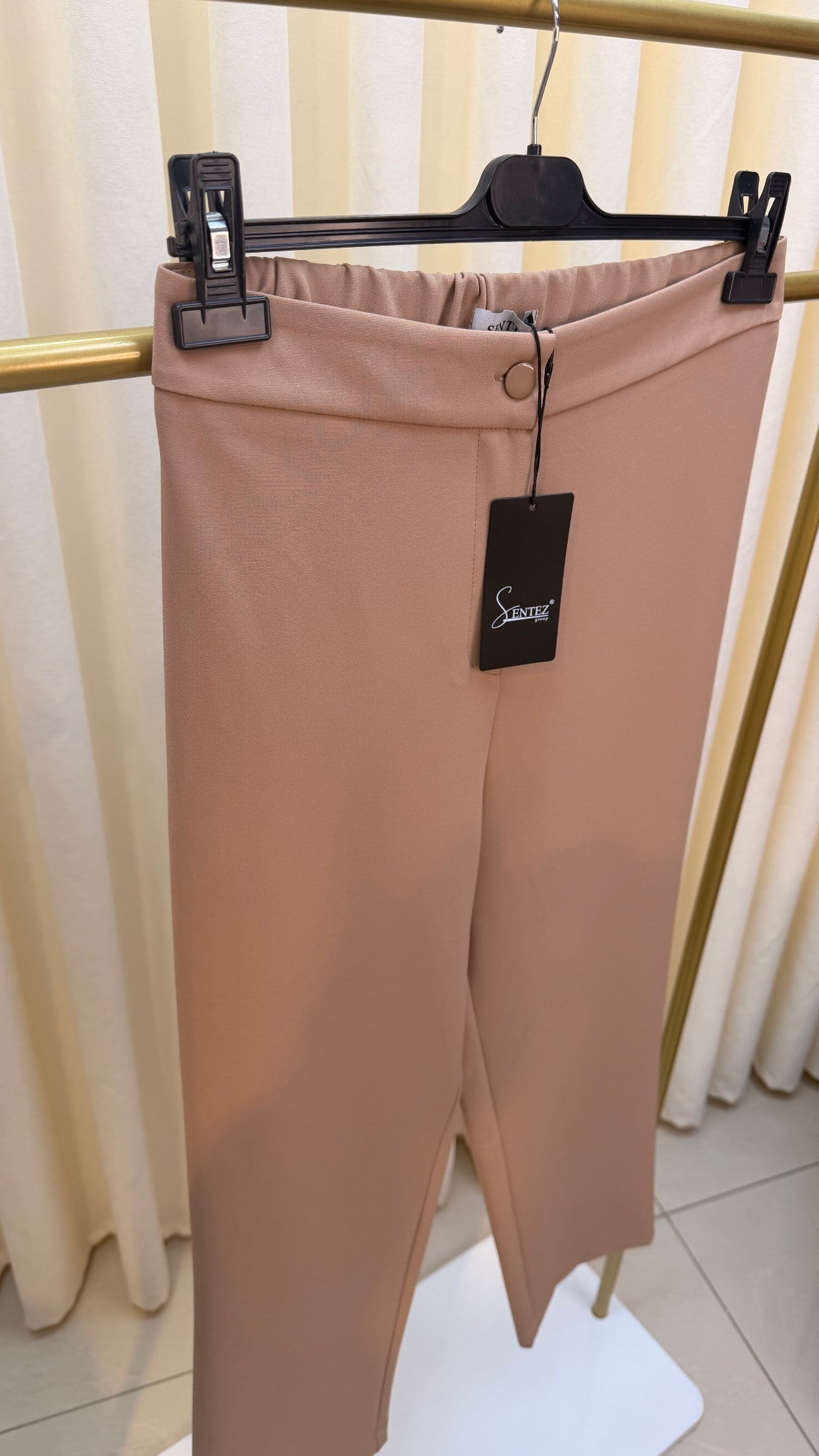 SENTEZ ARKASI LASTİKLİ TEK DÜĞME PANT. 5405 CAMEL