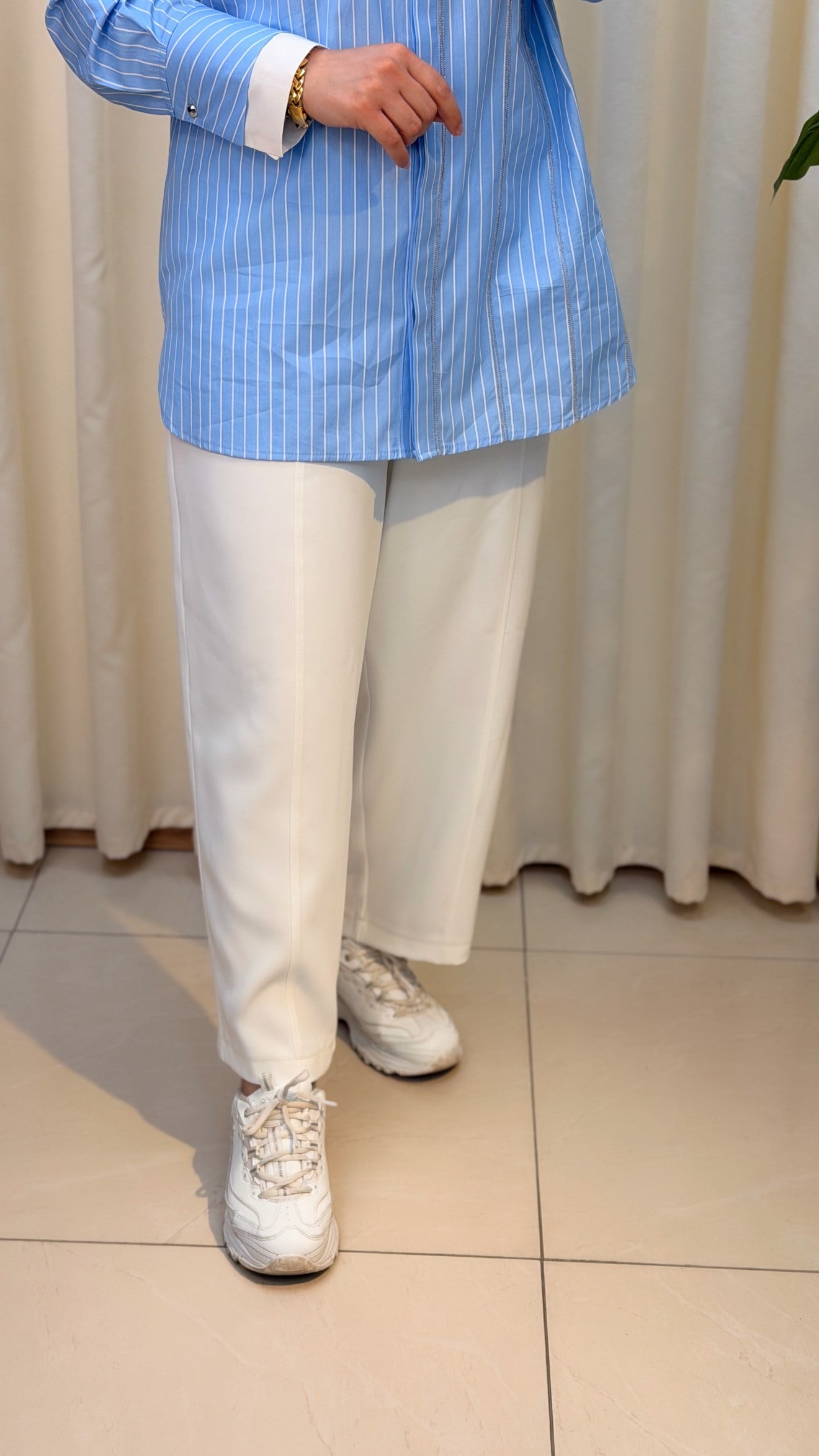 SENTEZ ELEGANCE DAR PAÇA PANT.5618 EKRU