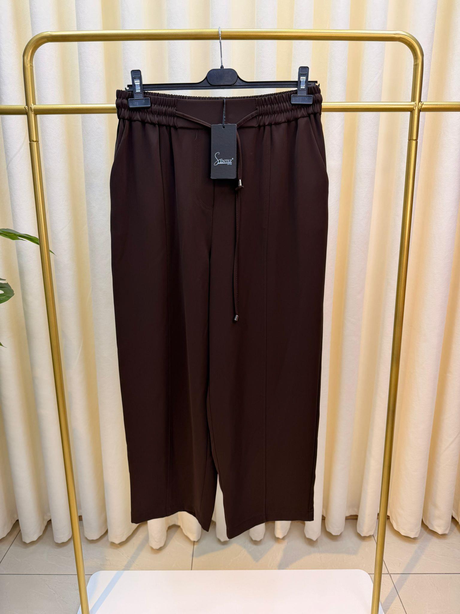 SENTEZ ELEGANCE DAR PAÇA PANTALON KAHVE