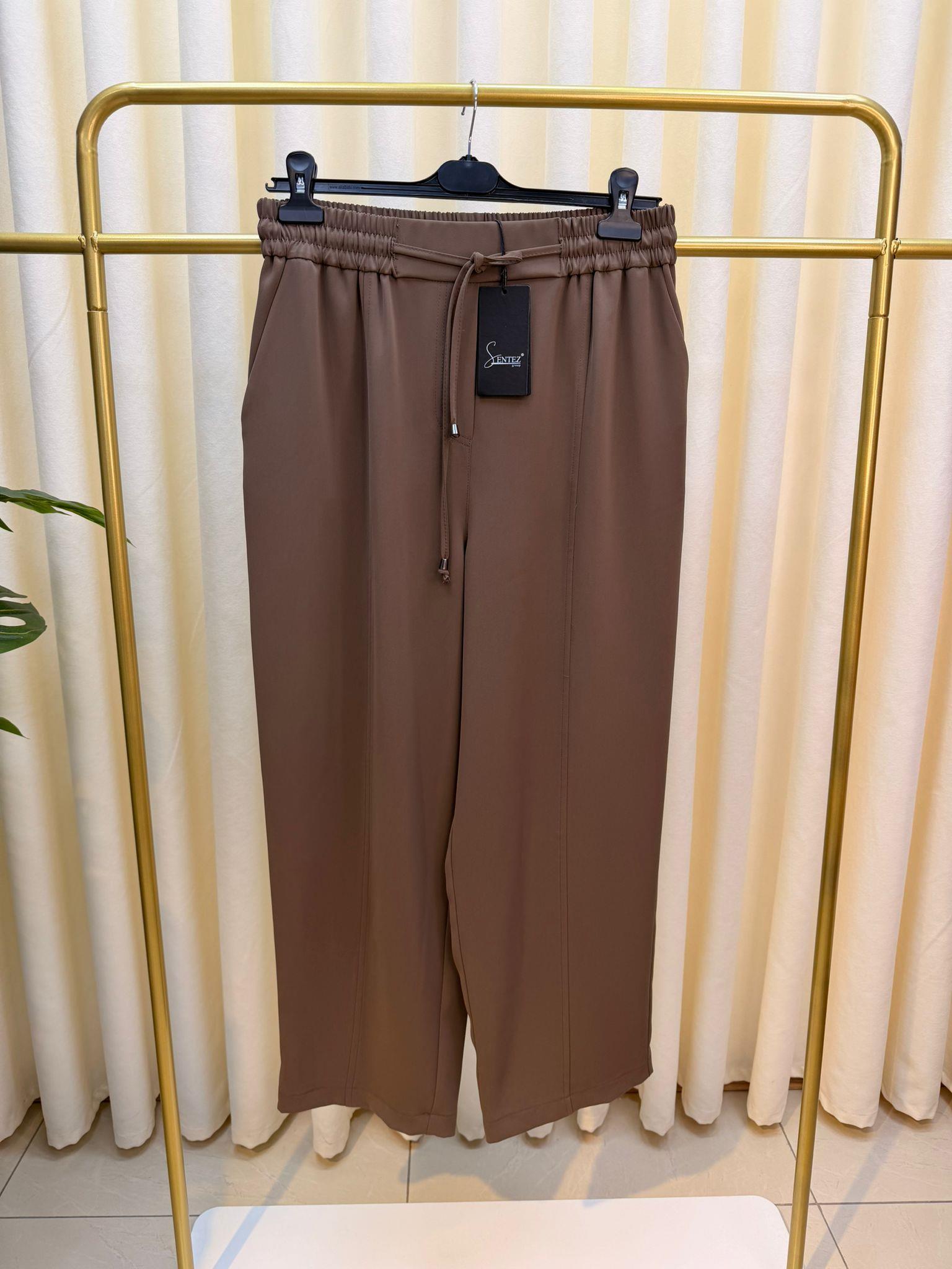 SENTEZ ELEGANCE DAR PAÇA PANTALON VİZON