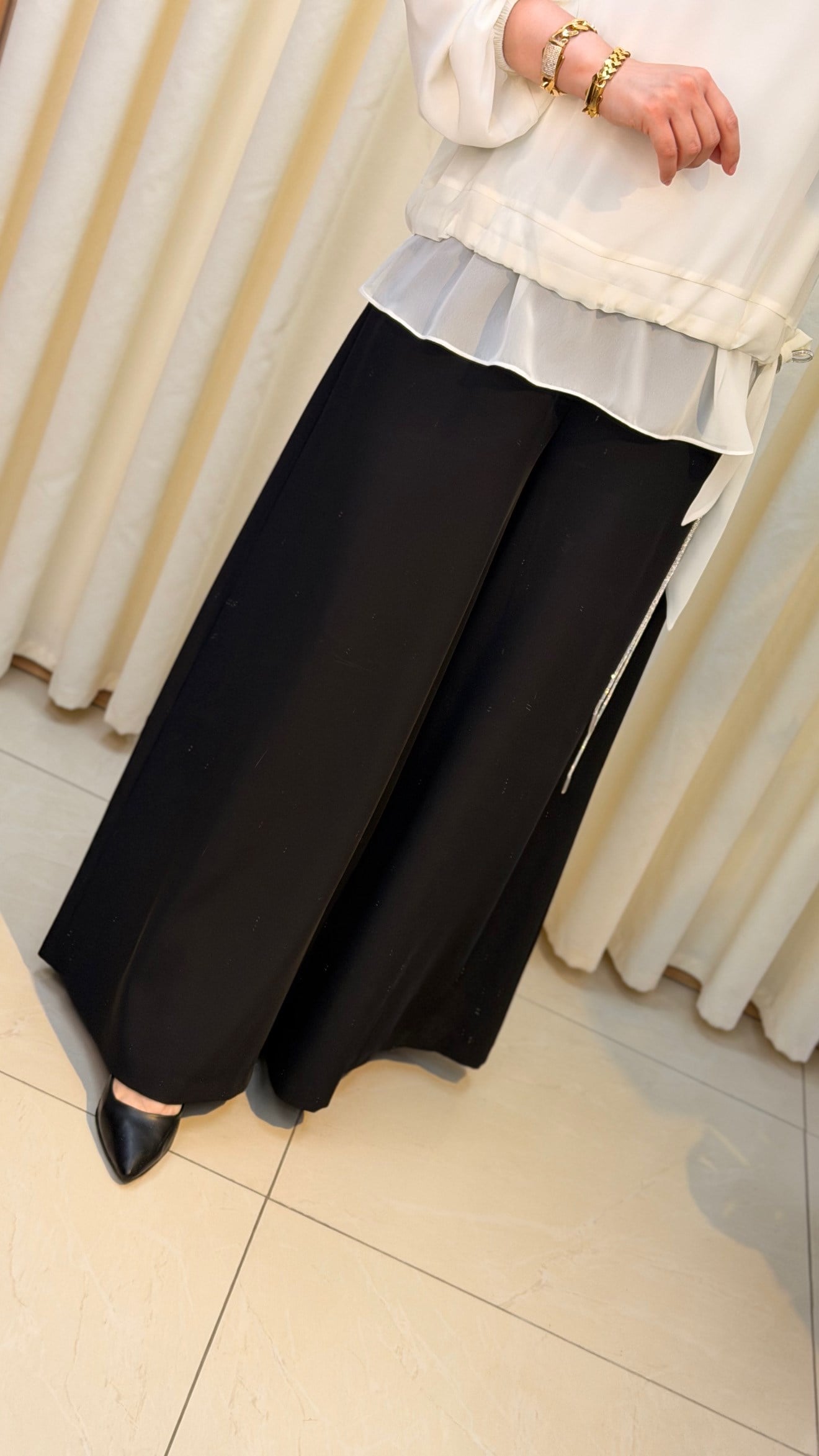 SENTEZ GENİŞ PAÇA PANT 5561 SİYAH