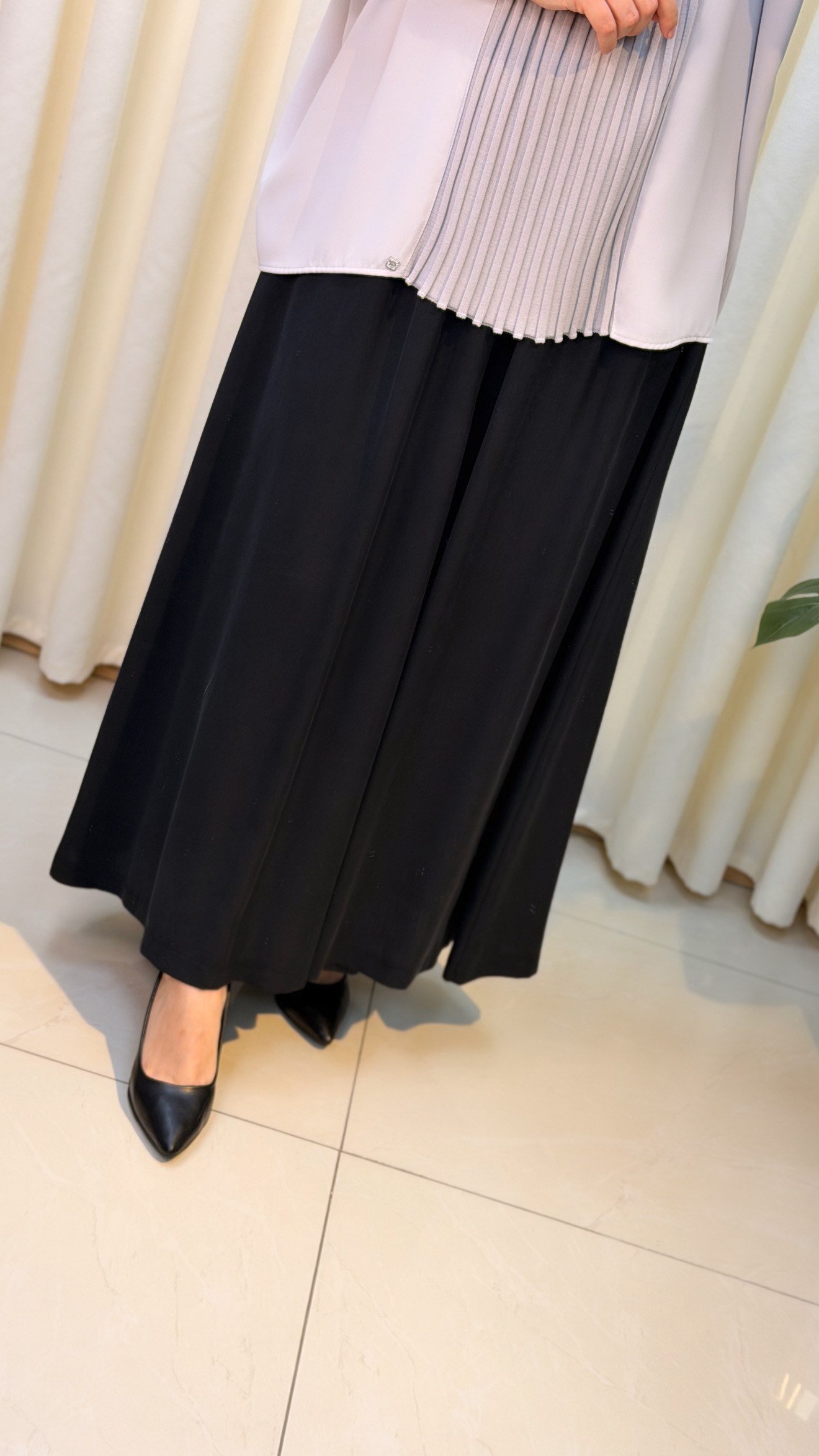 SENTEZ GENİŞ PAÇA PANTALON 5669 SİYAH