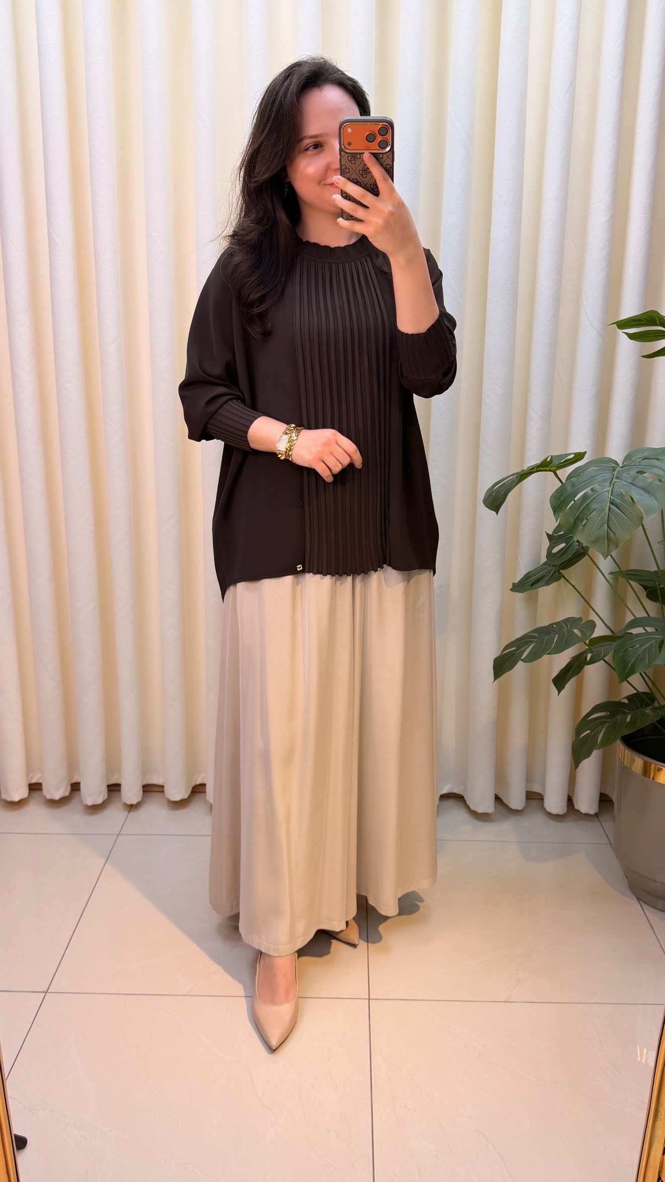 SENTEZ GENİŞ PAÇA PANTALON 5669 TAŞ