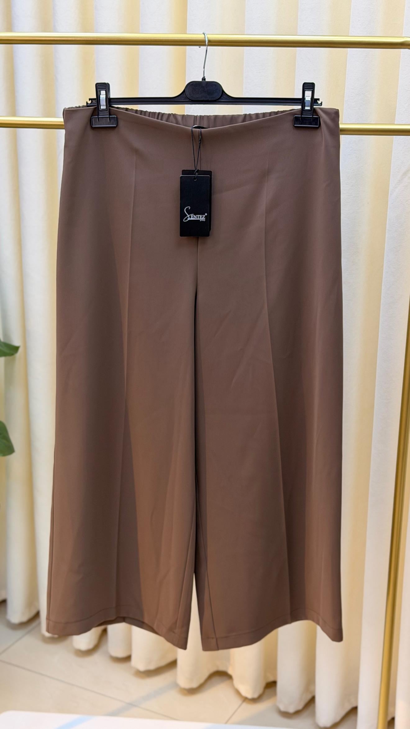 SENTEZ KISA GENİŞ PAÇA PANT. 5386  VİZON 