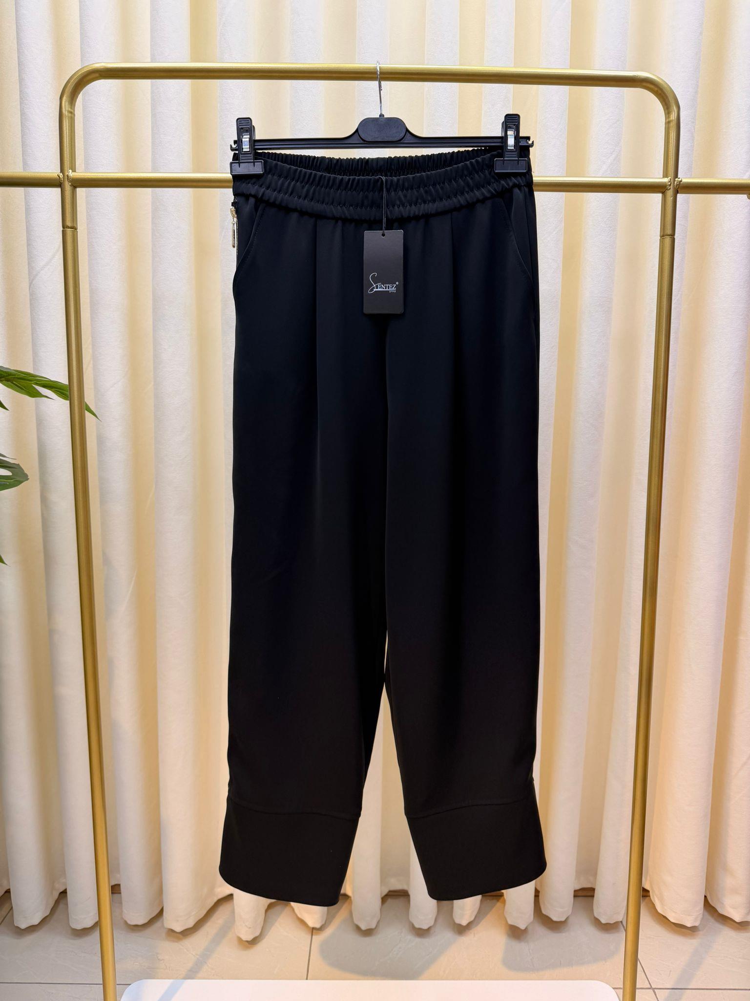 SENTEZ LOVE YANDAN FERMUARLI PANT. SİYAH