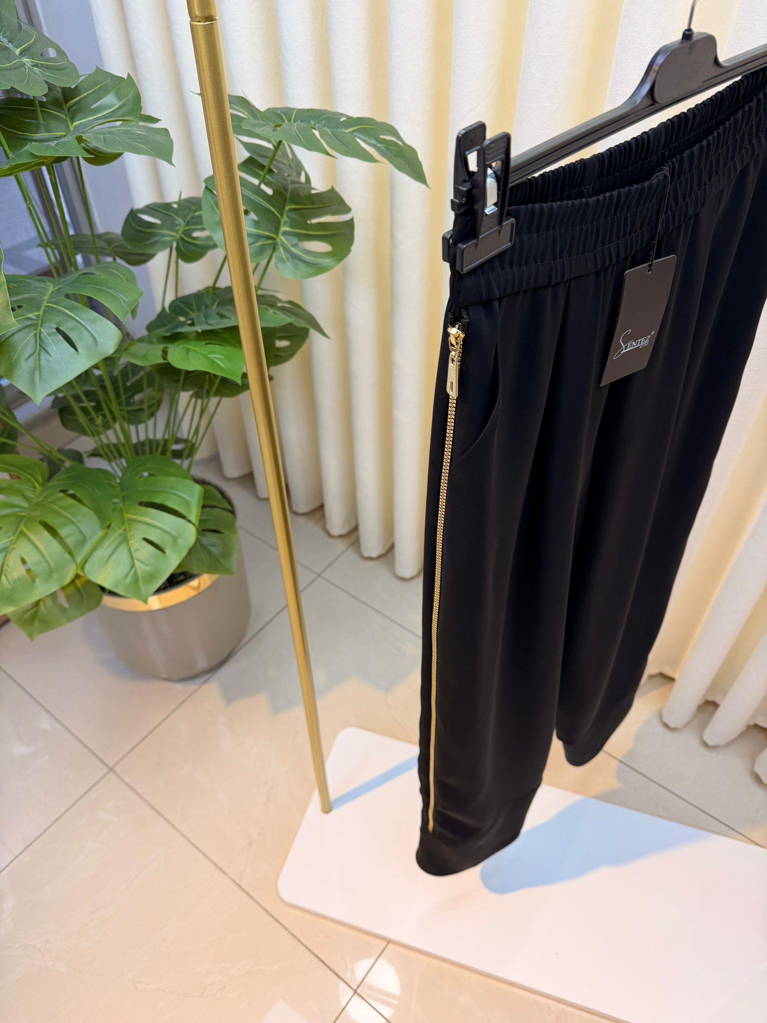 SENTEZ LOVE YANDAN FERMUARLI PANT. SİYAH