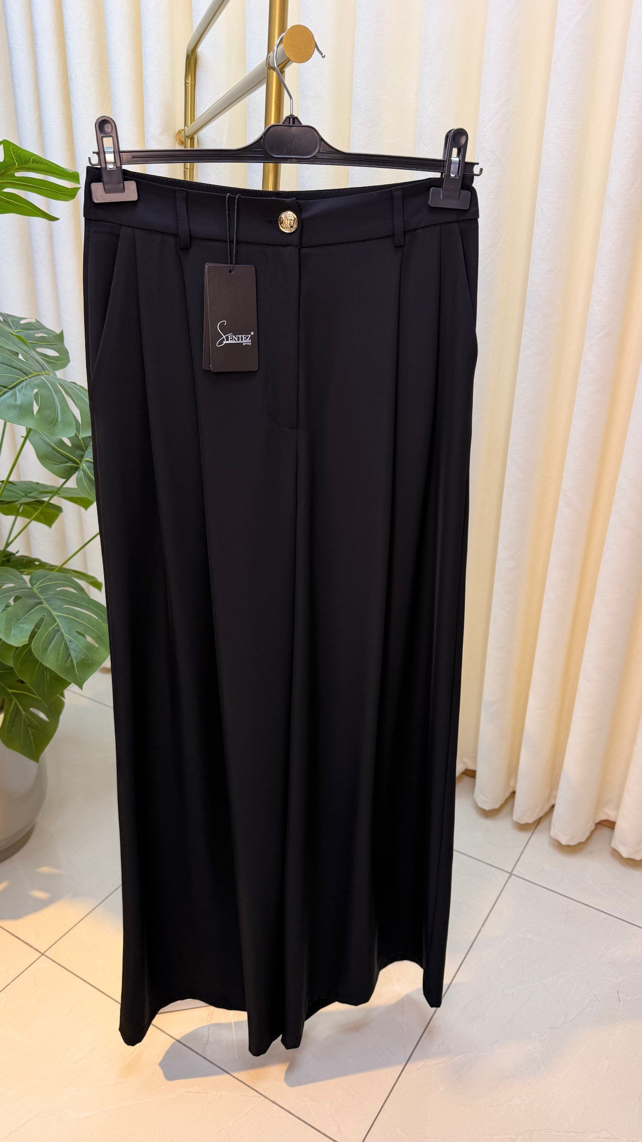 SENTEZ PİLELİ PANTALON 5659 SİYAH