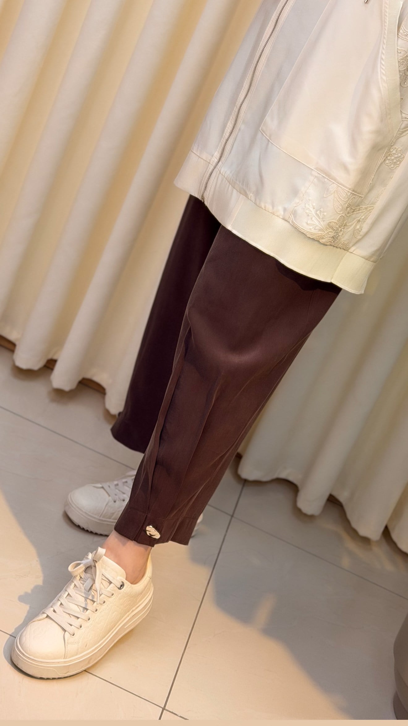 SENTEZ TİTAN PAÇA PİLE DÜĞMELİ PANTALON 5643 KAHVE